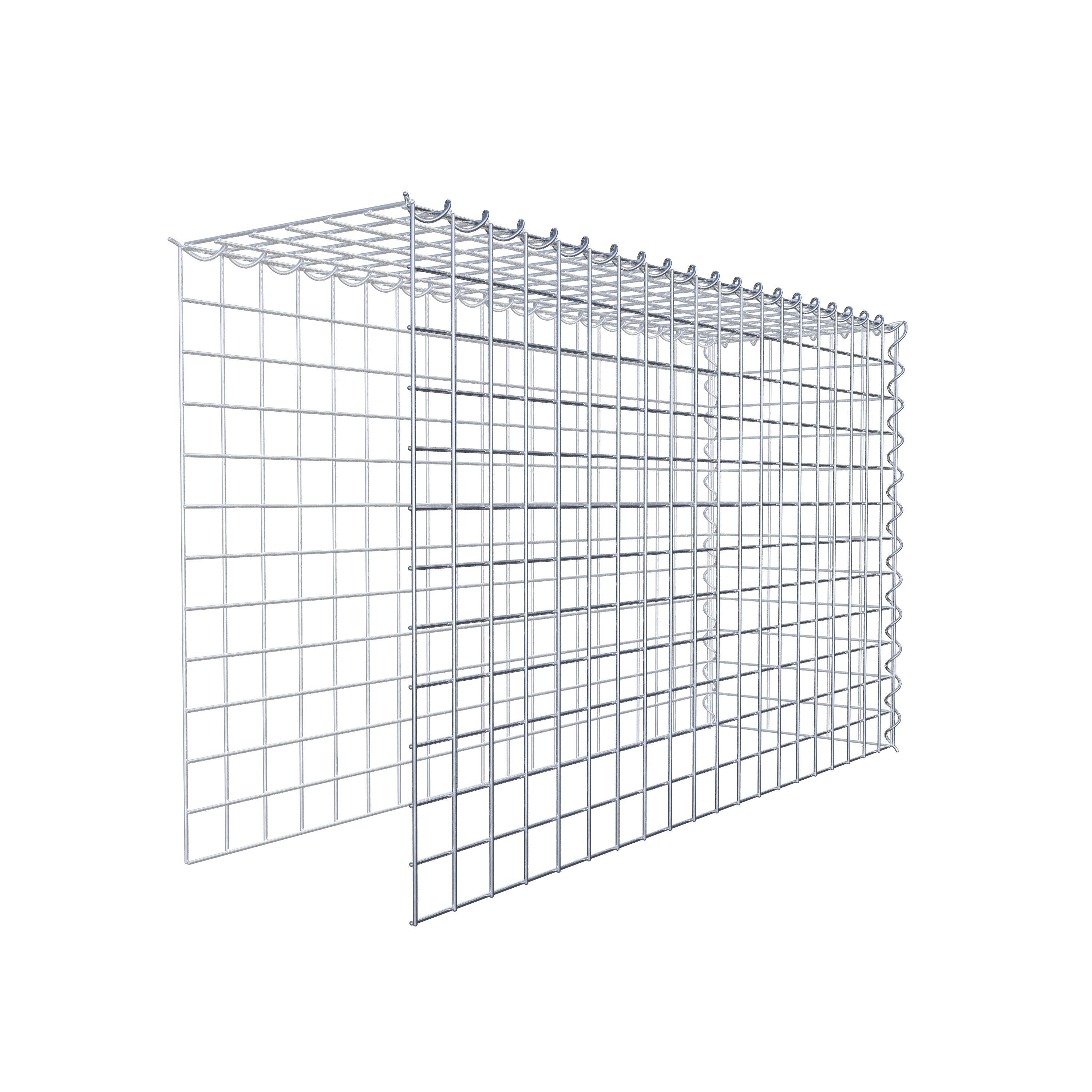 Opvokset gabion type 4 100 cm x 60 cm x 30 cm (L x H x D), maskestørrelse 5 cm x 5 cm, spiral