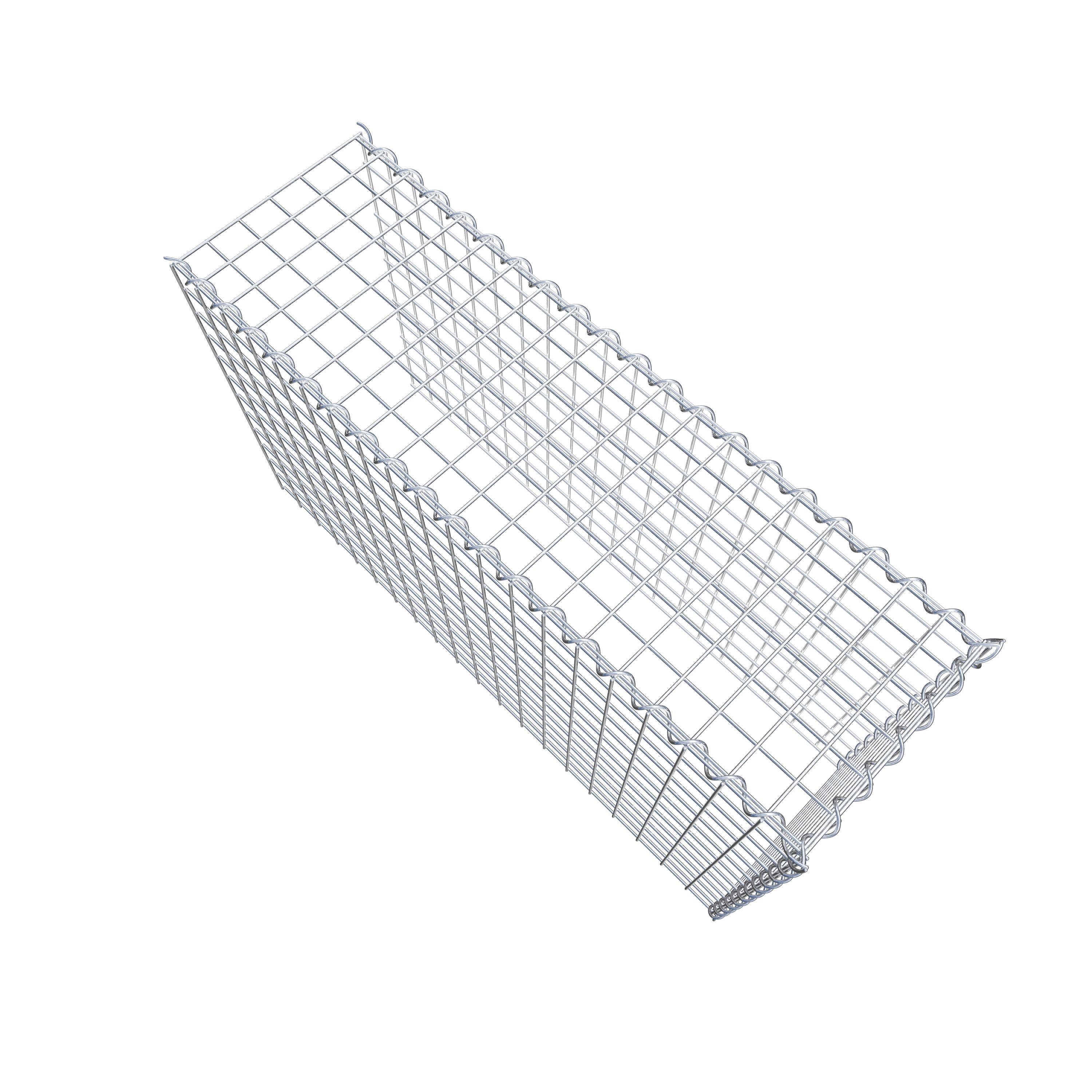 Opvokset gabion type 4 100 cm x 60 cm x 30 cm (L x H x D), maskestørrelse 5 cm x 5 cm, spiral