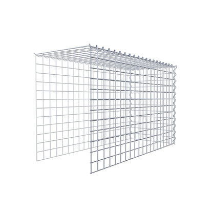 Gabbione aggiuntivo tipo 4 100 cm x 60 cm x 40 cm (L x H x P), dimensione maglia 5 cm x 5 cm, a spirale