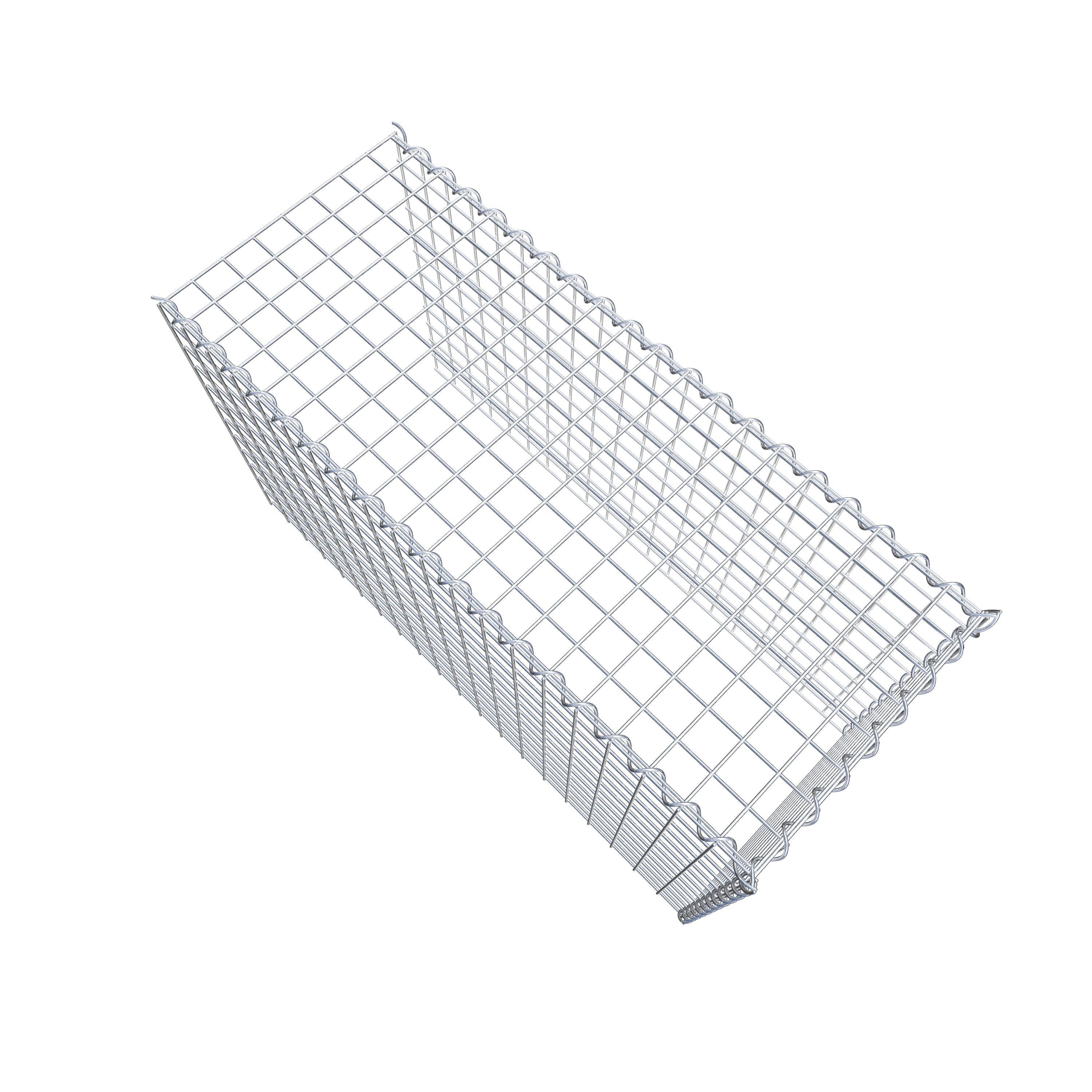 Opvokset gabion type 4 100 cm x 60 cm x 40 cm (L x H x D), maskestørrelse 5 cm x 5 cm, spiral