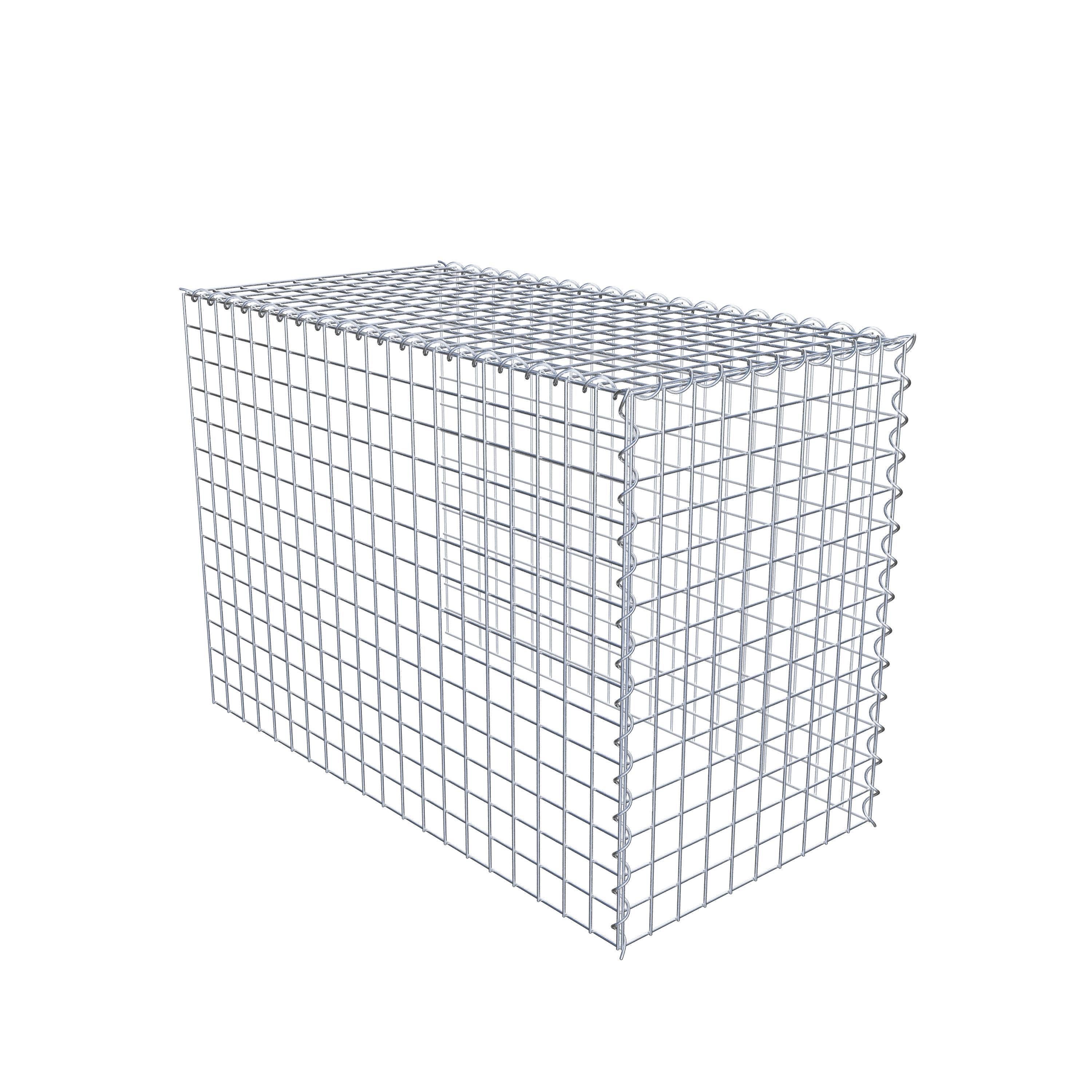 Opvokset gabion type 4 100 cm x 70 cm x 50 cm (L x H x D), maskestørrelse 5 cm x 5 cm, spiral