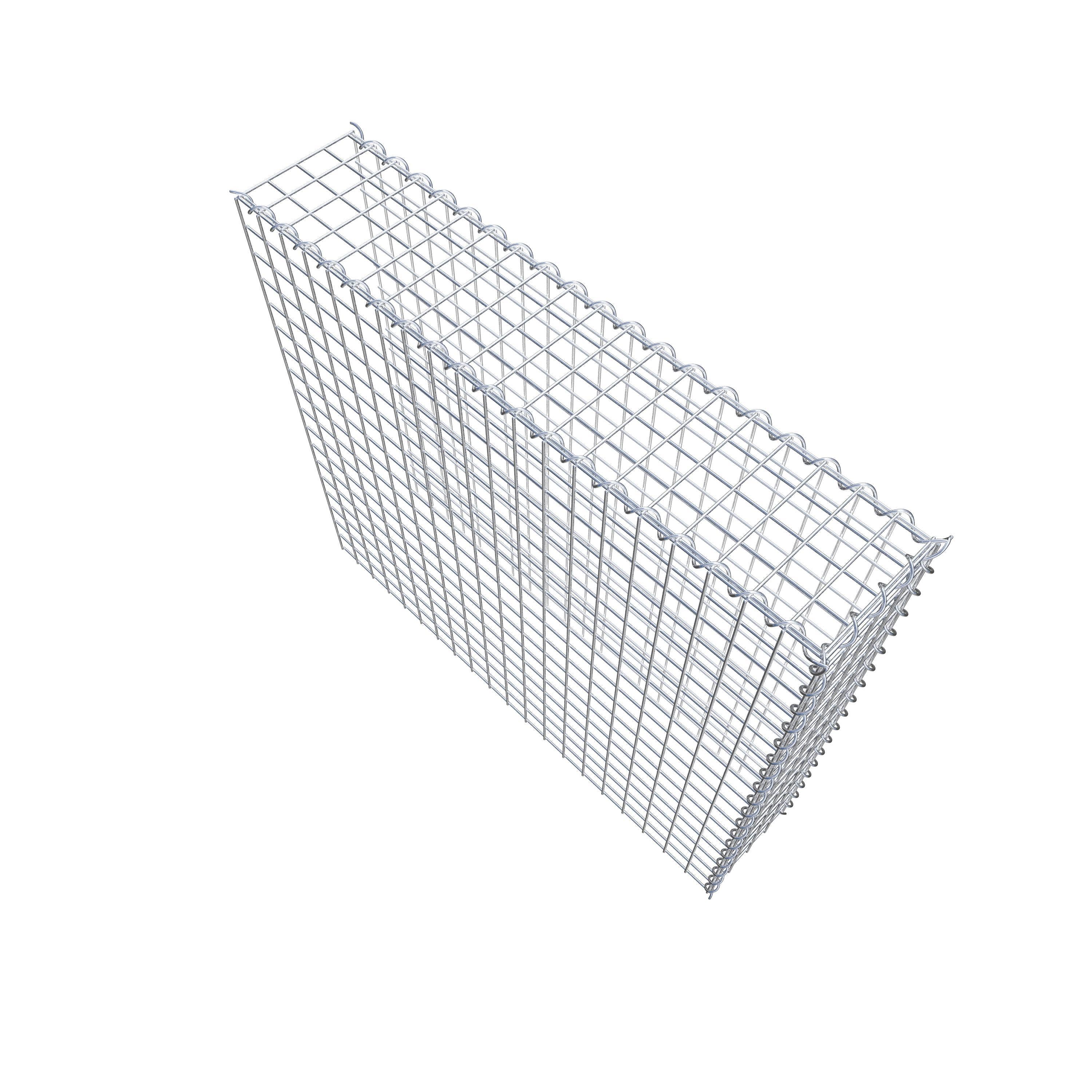 Opvokset gabion type 4 100 cm x 90 cm x 20 cm (L x H x D), maskestørrelse 5 cm x 5 cm, spiral