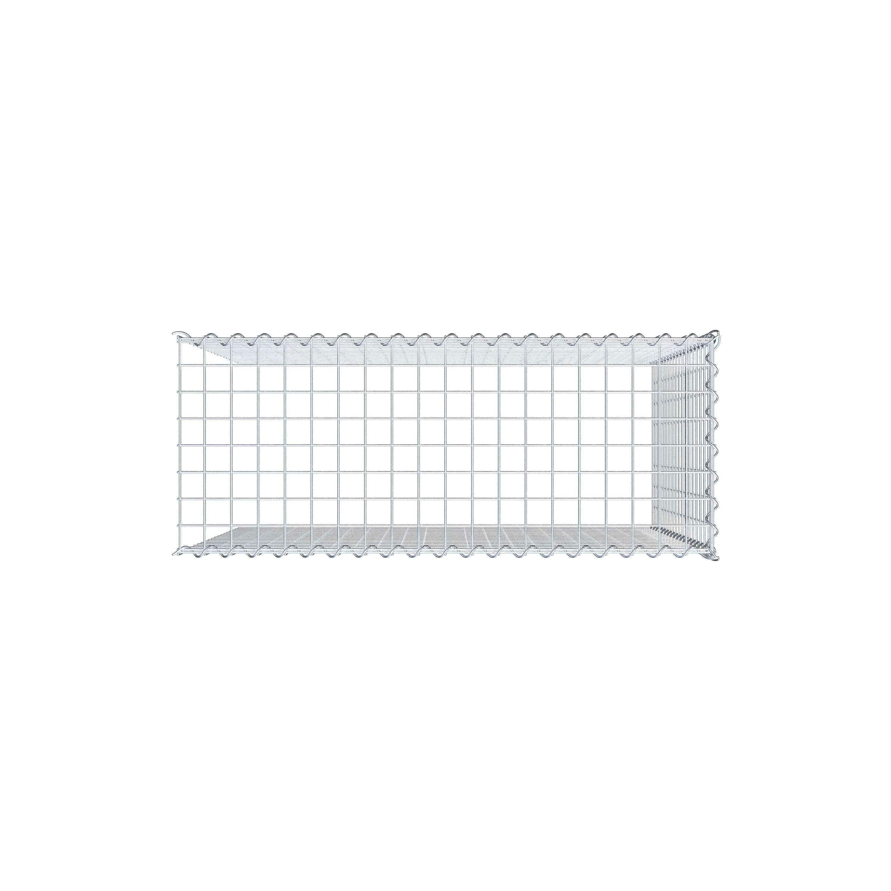 Grown-on gabion type 4 100 cm x 90 cm x 40 cm (L x H x D), mesh size 5 cm x 5 cm, spiral