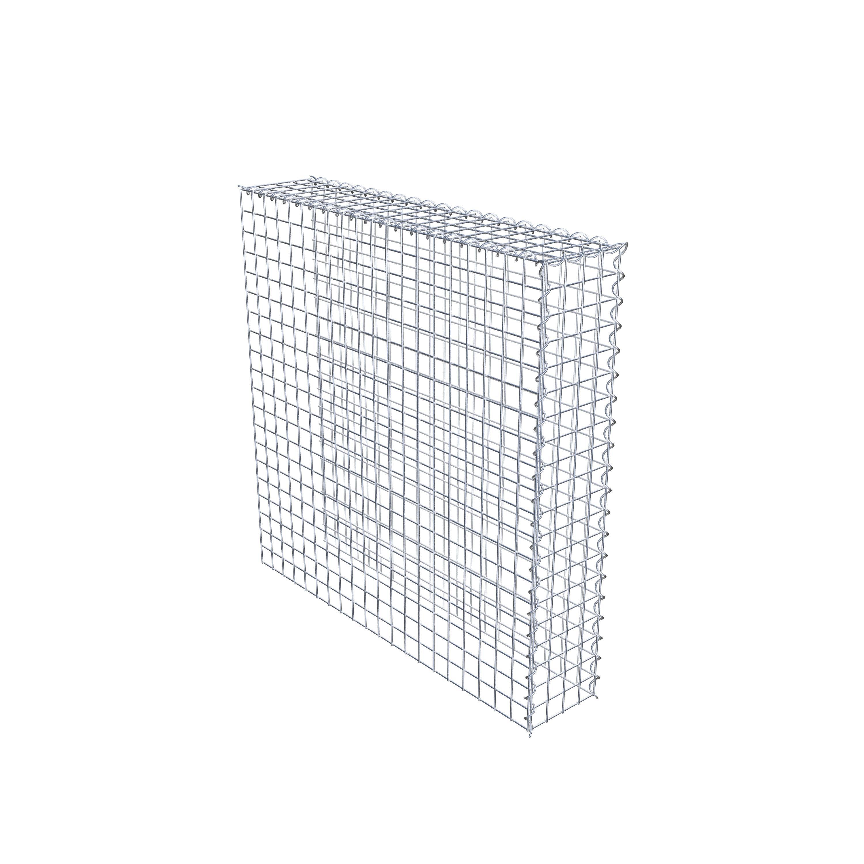 Opvokset gabion type 4 100 cm x 100 cm x 20 cm (L x H x D), maskestørrelse 5 cm x 5 cm, spiral