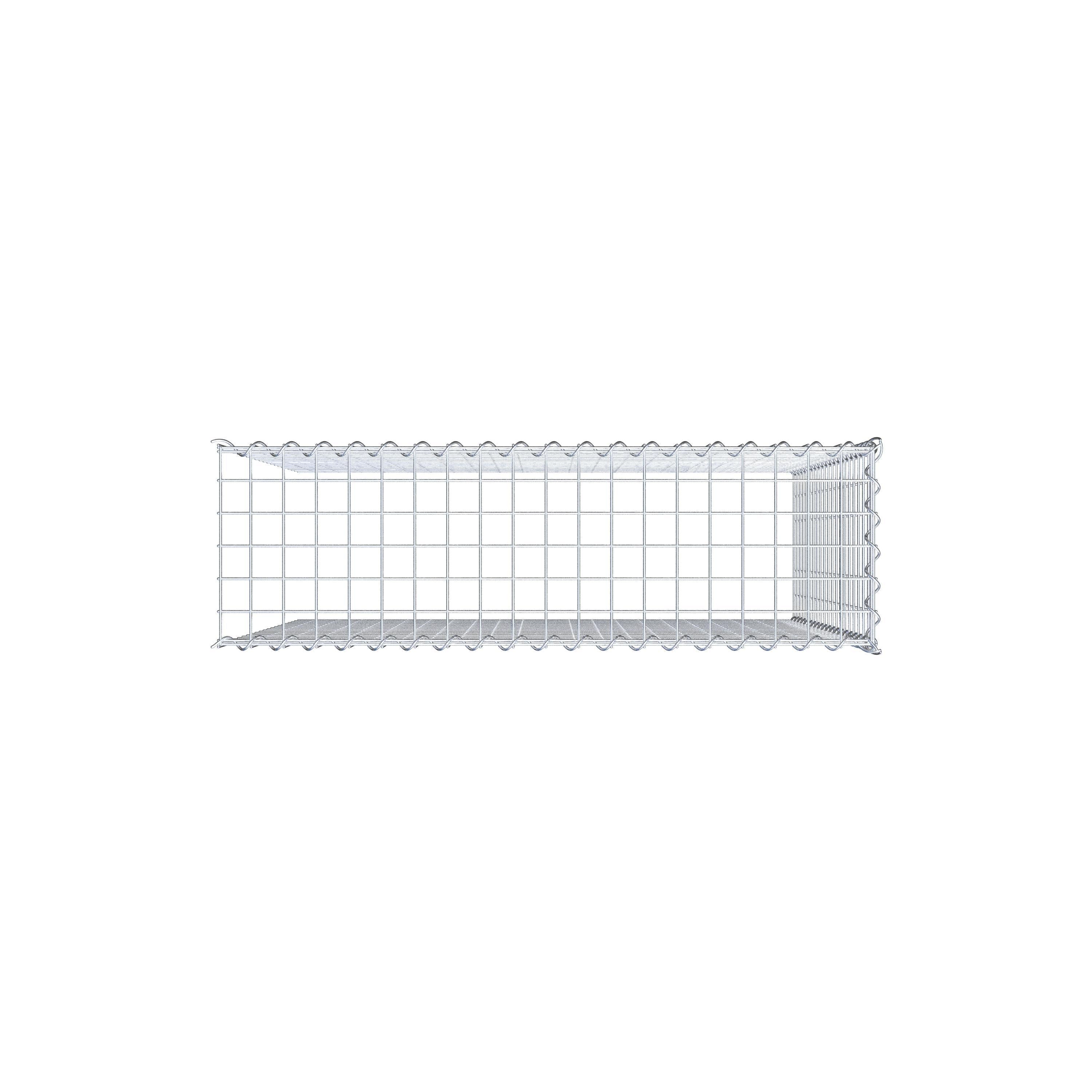 Grown-on gabion type 4 100 cm x 100 cm x 30 cm (L x H x D), mesh size 5 cm x 5 cm, spiral