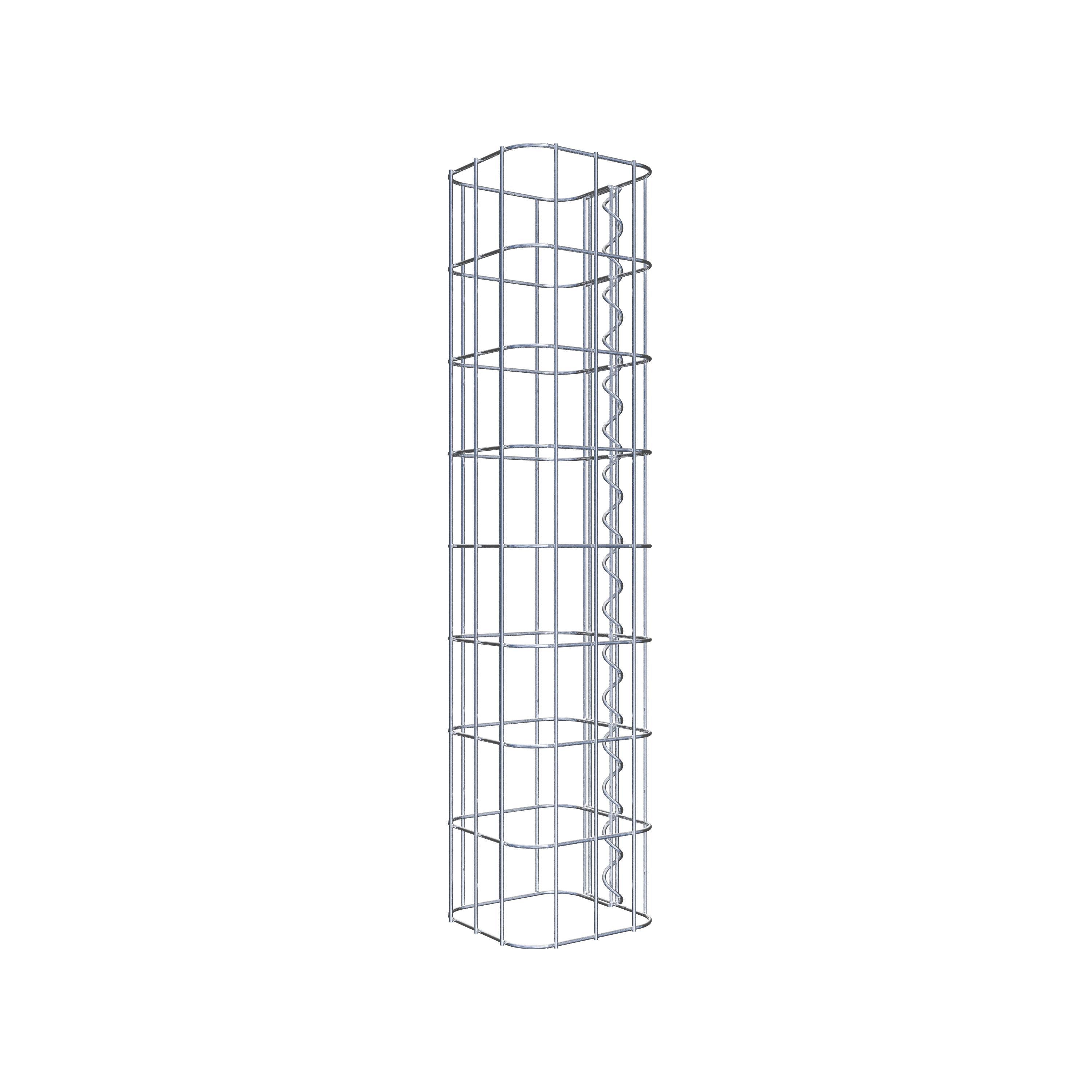 Colonna di gabbioni quadrata 17 cm x 17 cm, alta 80 cm, MW 5 cm x 10 cm