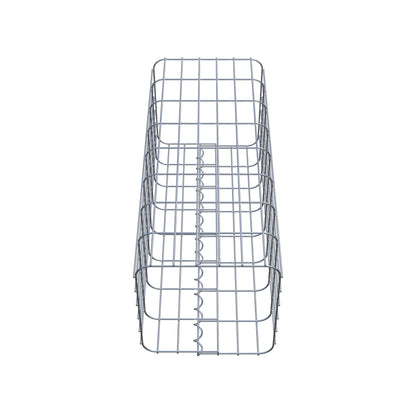 Colonne de gabion carrée 32 cm x 32 cm, 80 cm de hauteur, MW 5 cm x 10 cm