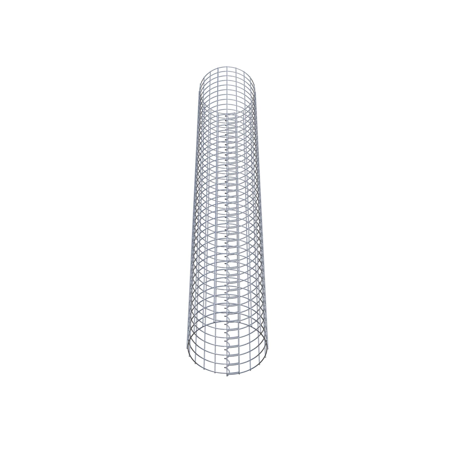 Schanskorfzuil rond 32 cm diameter, 200 cm hoogte, maaswijdte 5 cm x 5 cm