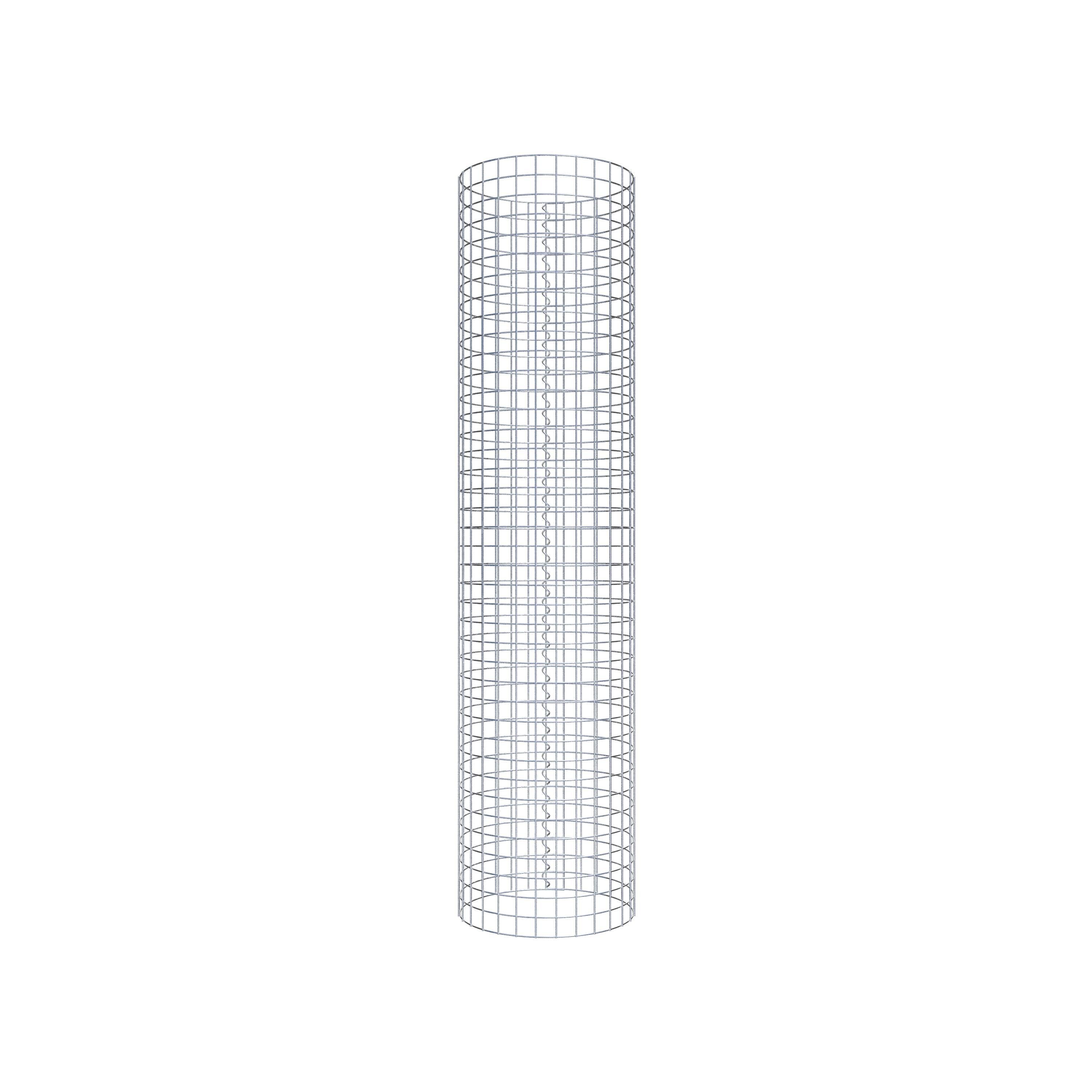 Gabion column around 47 cm diameter, 200 cm height, mesh size 5 cm x 5 cm