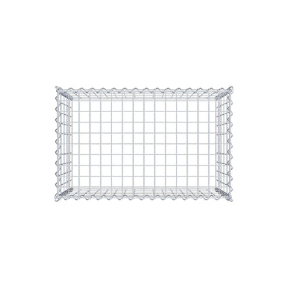 Gabion rapporté type 3 80 cm x 50 cm x 50 cm (L x H x P), mailles 5 cm x 10 cm, spirale
