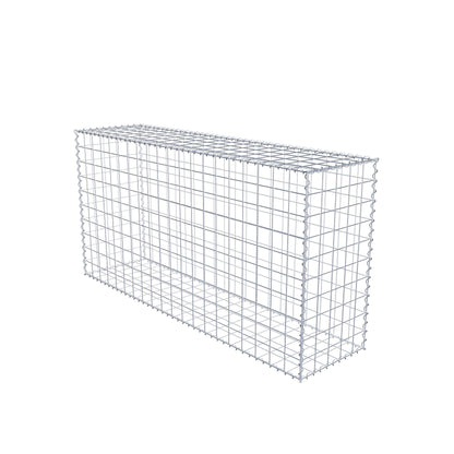 Gabion 200 cm x 100 cm x 50 cm (L x H x D), maskstorlek 10 cm x 10 cm, spiral