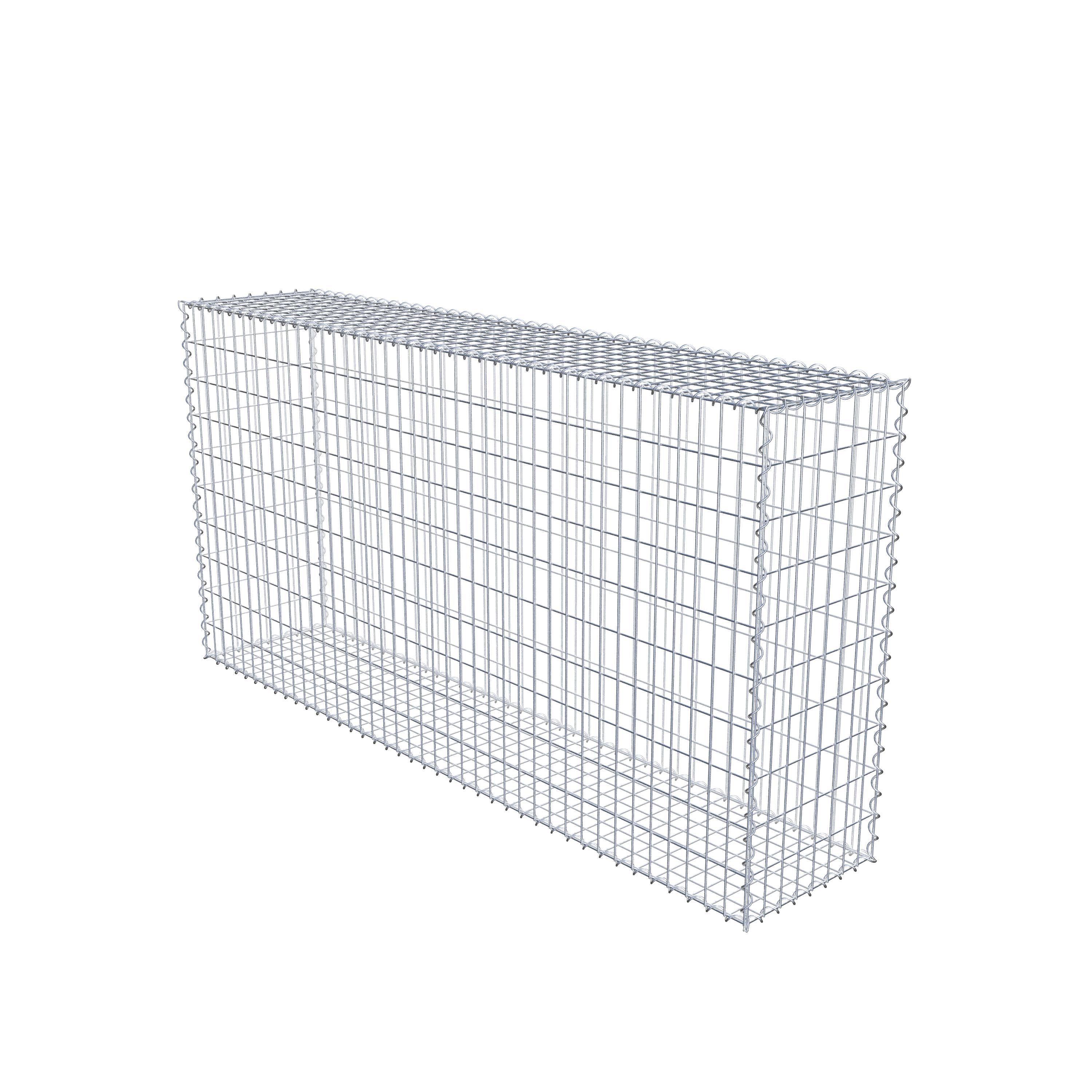 Gabion 200 cm x 100 cm x 40 cm (L x H x D), mesh size 5 cm x 10 cm, spiral