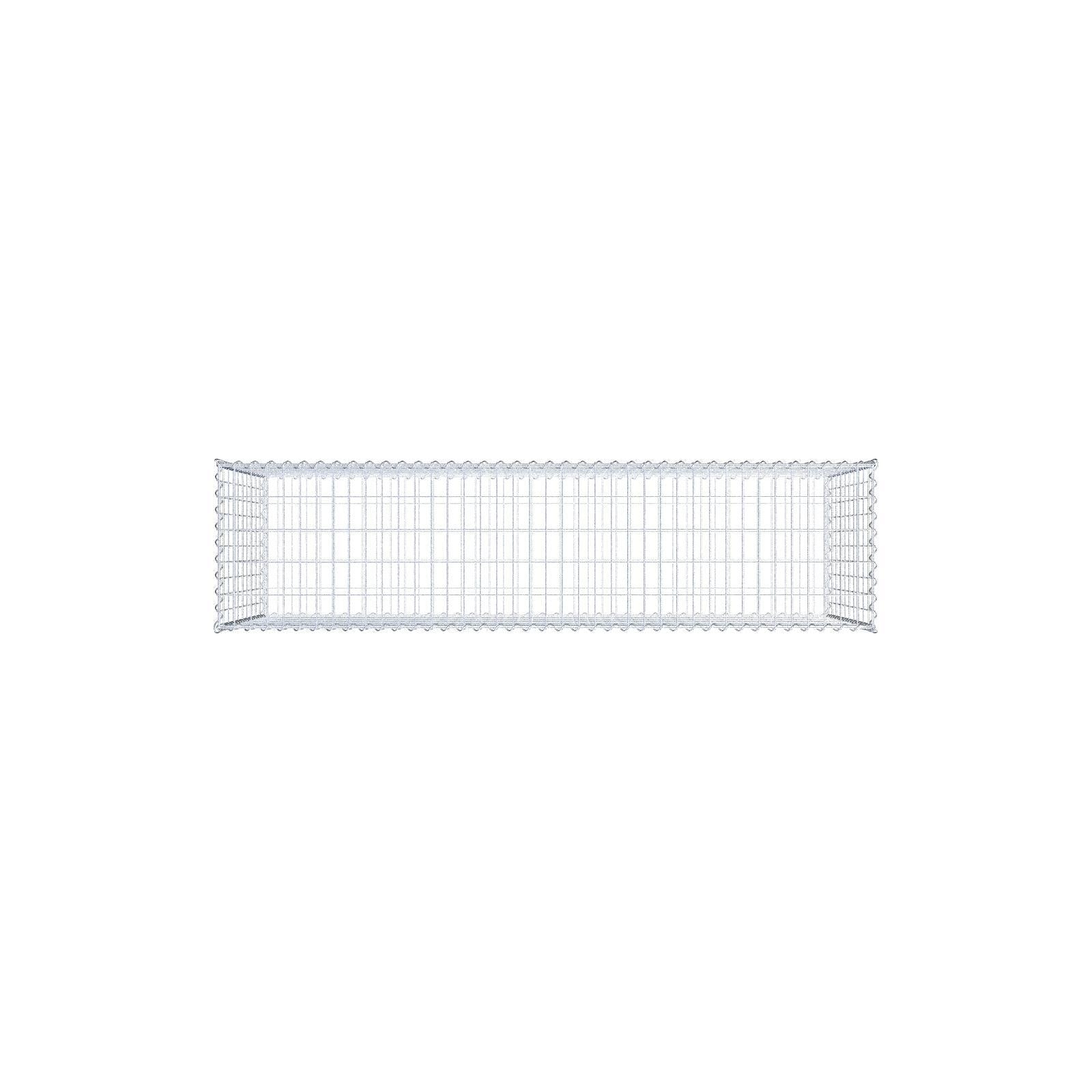 Gabion 200 cm x 100 cm x 50 cm (L x H x D), mesh size 5 cm x 10 cm, spiral