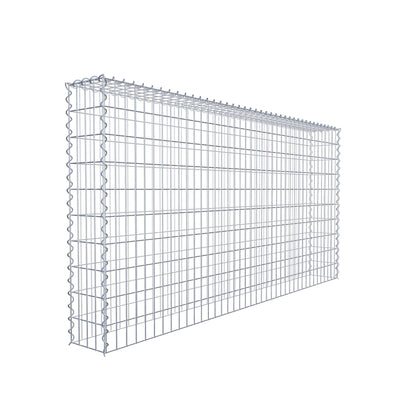 Gabion rapporté type 3 200 cm x 100 cm x 20 cm (L x H x P), mailles 5 cm x 10 cm, spirale