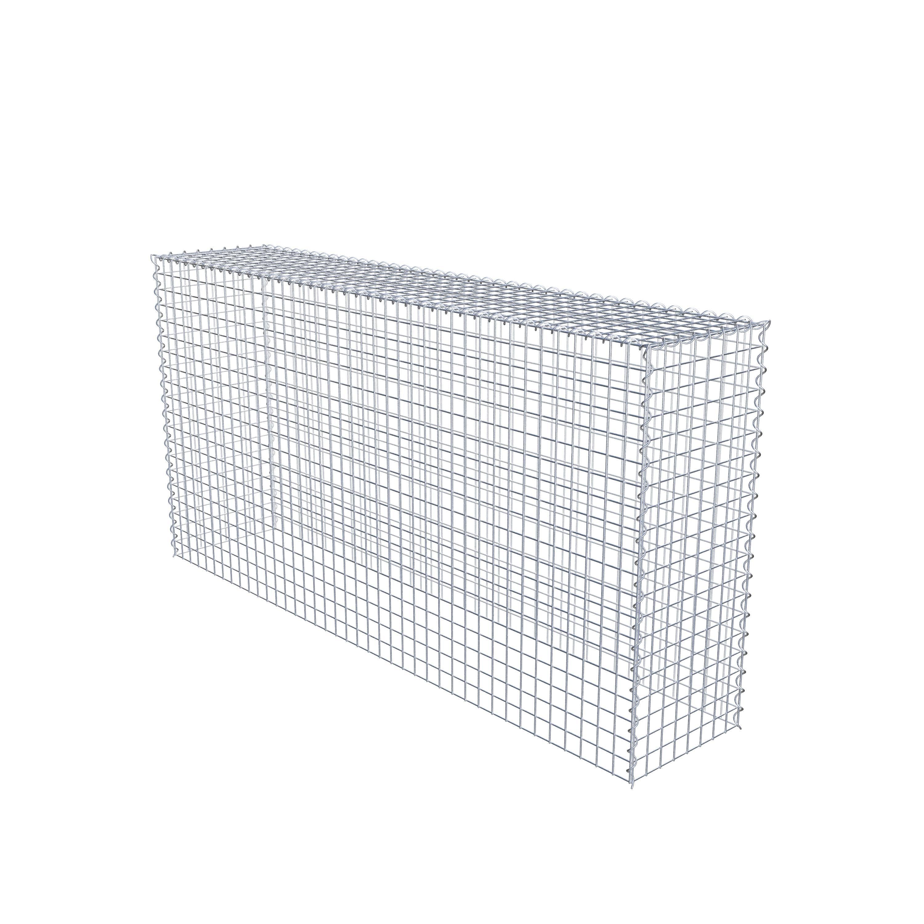 Opvokset gabion type 3 200 cm x 100 cm x 40 cm (L x H x D), maskestørrelse 5 cm x 5 cm, spiral