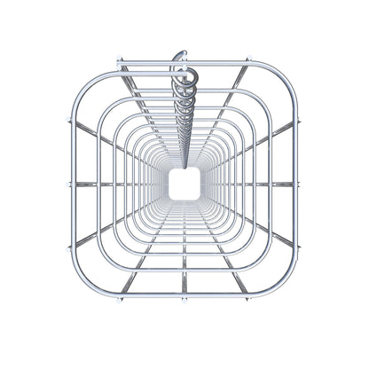 Gabionsøjle, firkantet, varmgalvaniseret, 17 cm x 17 cm, 200 cm højde, MW 5 cm x 10 cm