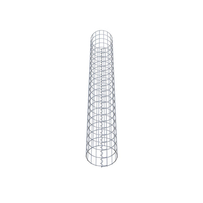 Colonne de gabion ronde galvanisée à chaud, 27 cm de diamètre, 200 cm de hauteur, MW 5 cm x 10 cm