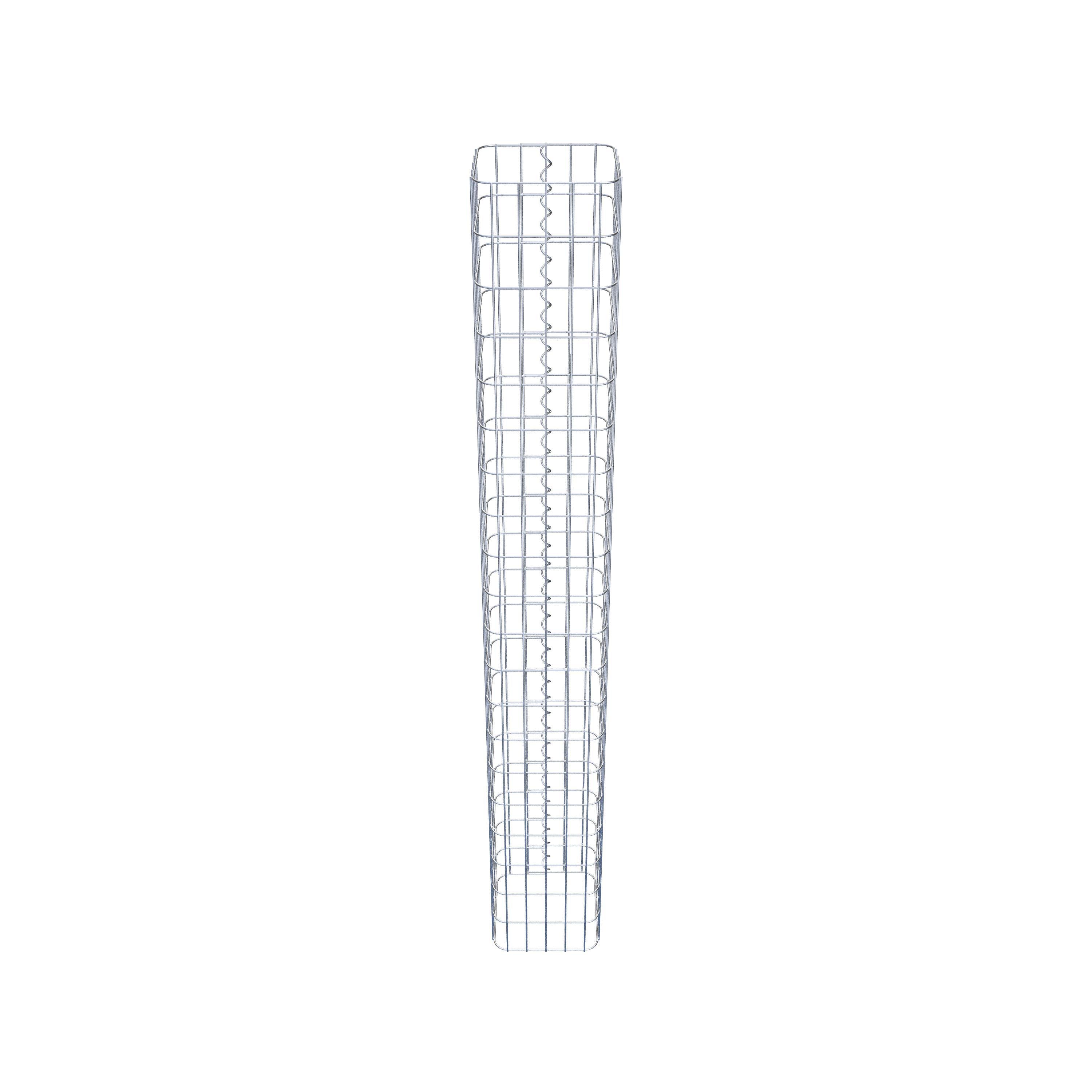 Gabion column, square, hot-dip galvanized, 27 cm x 27 cm, 200 cm height, MW 5 cm x 10 cm