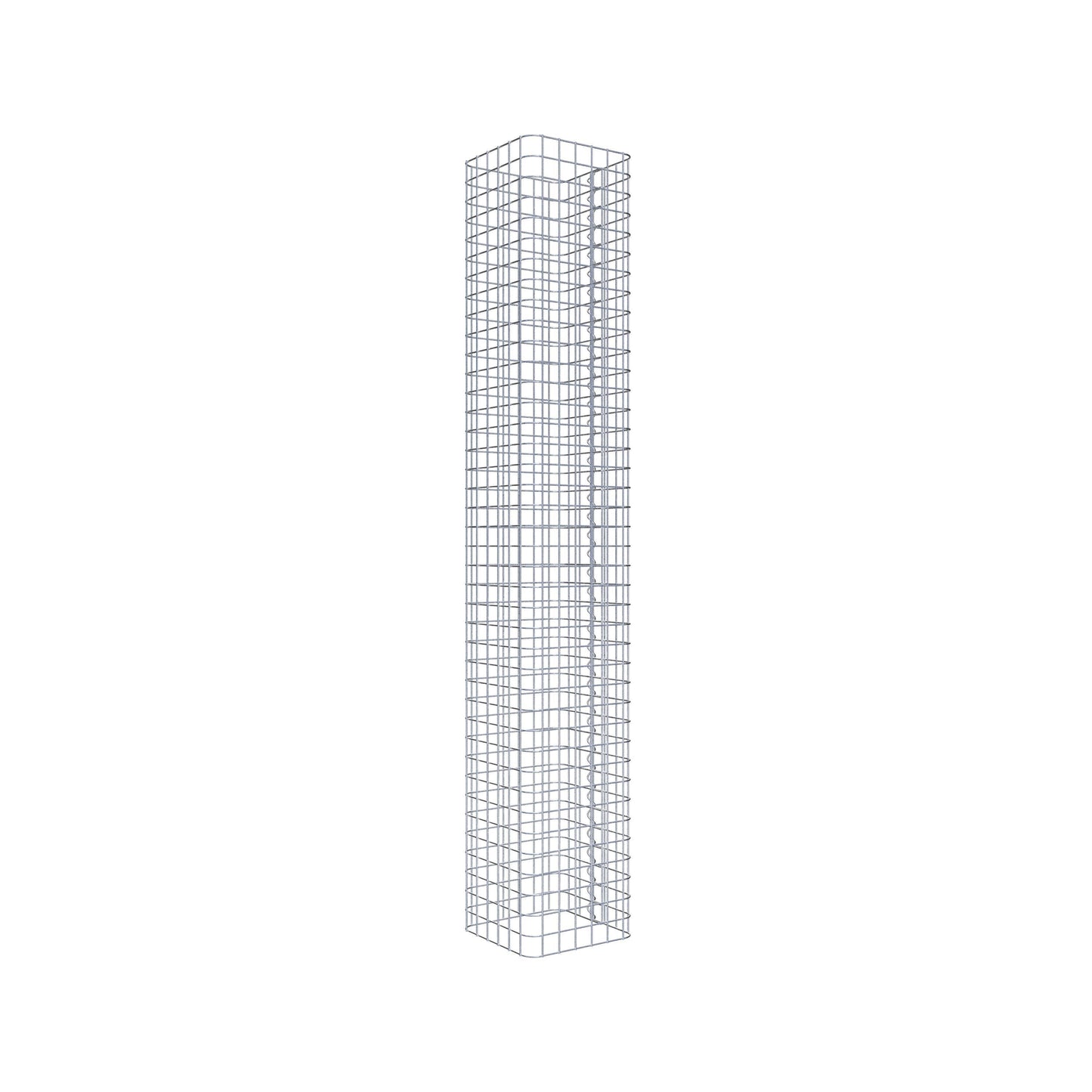 Colonne de gabion carrée galvanisée à chaud, 32 cm x 32 cm, 200 cm de hauteur, MW 5 cm x 5 cm
