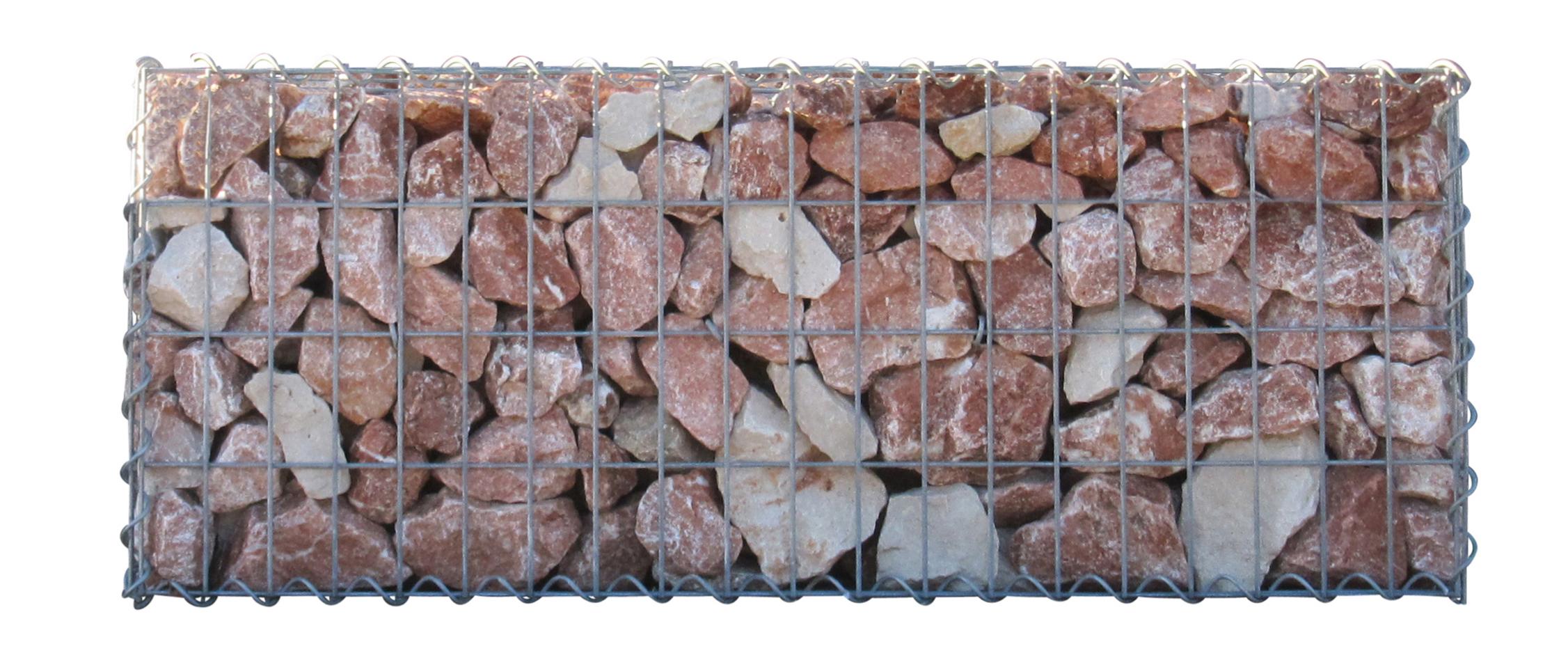 Gabion 100 cm x 40 cm x 30 cm (L x H x D), maskestørrelse 5 cm x 10 cm, spiral