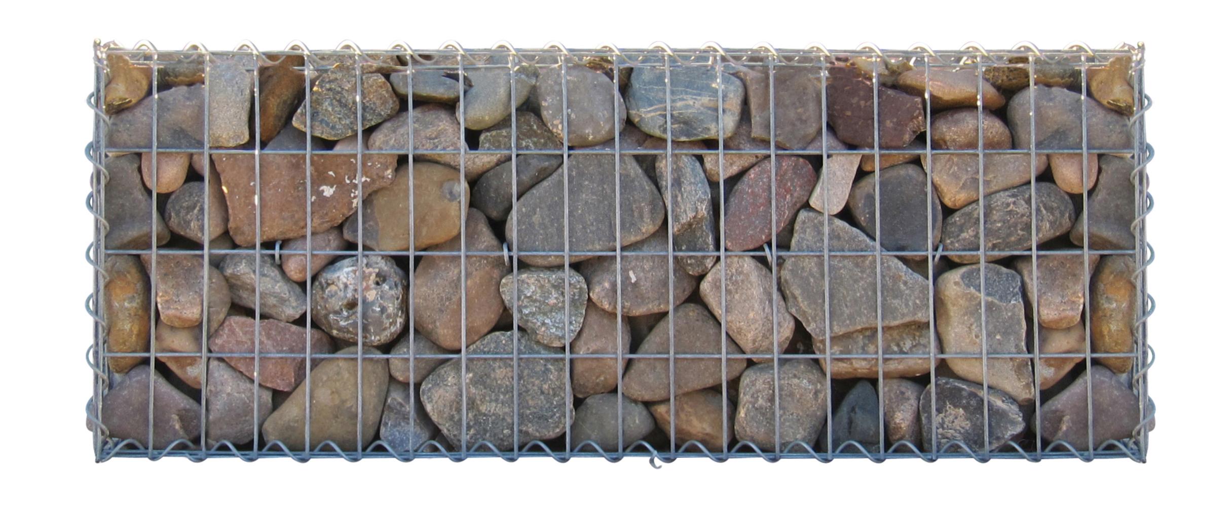 Gabion 100 cm x 40 cm x 30 cm (L x H x D), maskestørrelse 5 cm x 10 cm, spiral