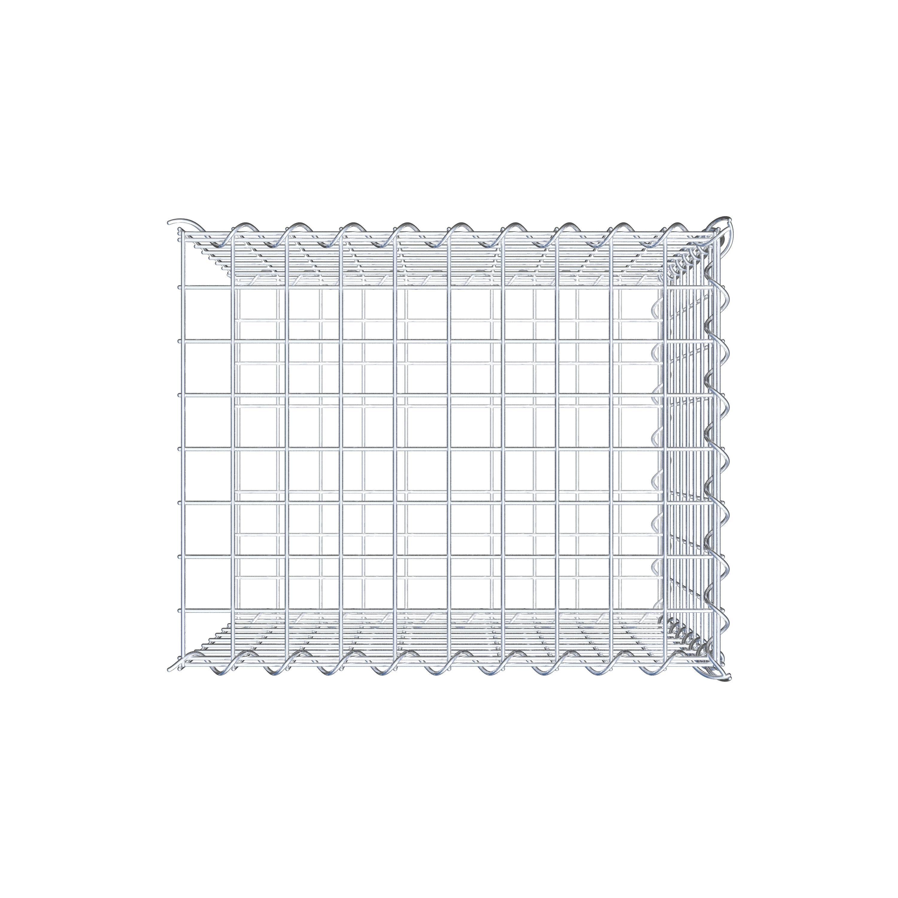 Anbaugabione Typ 2 50 cm x 40 cm x 40 cm (L x H x T), Maschenweite 5 cm x 5 cm, Spirale