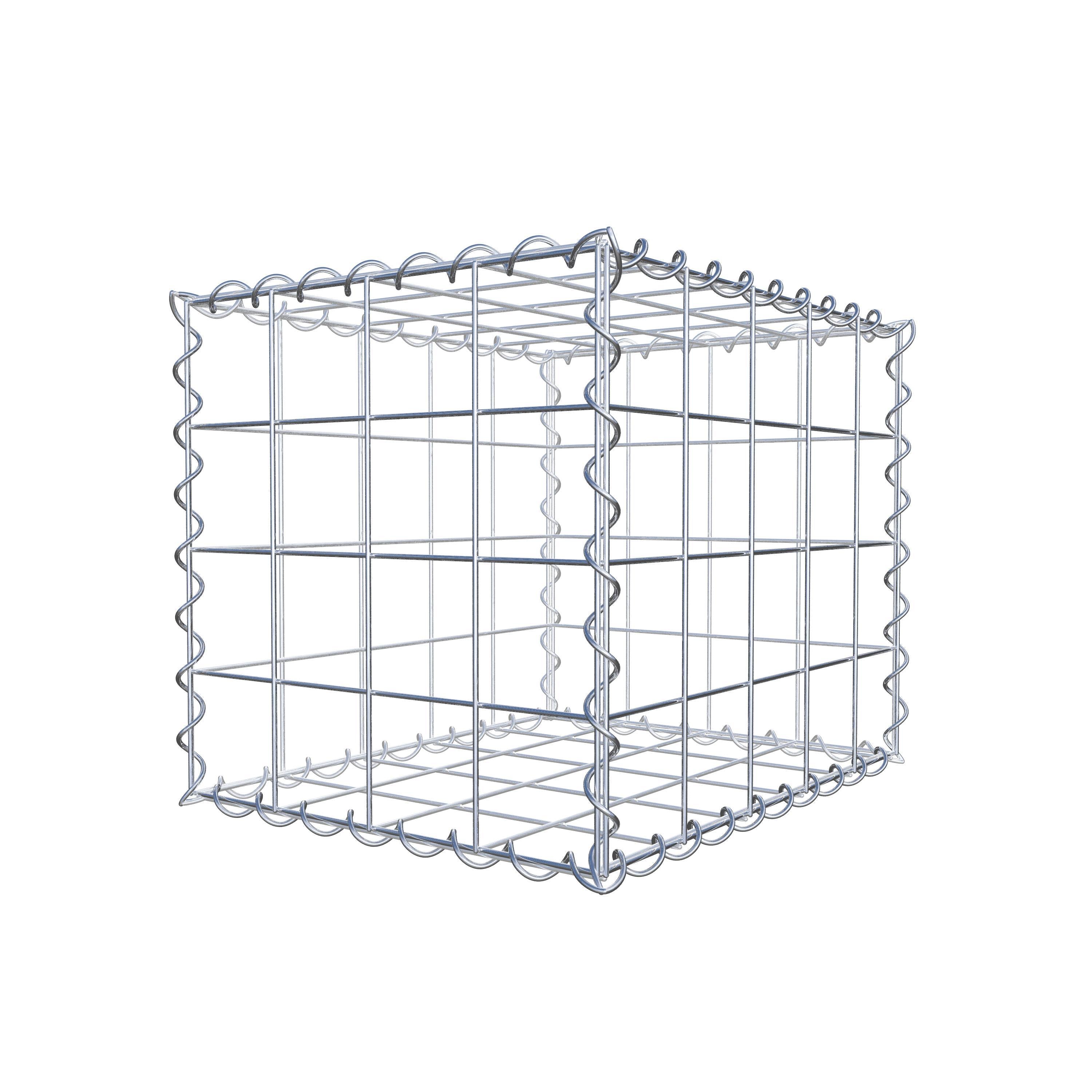 Gabion 50 cm x 40 cm x 40 cm (L x H x D), mesh size 10 cm x 10 cm, spiral