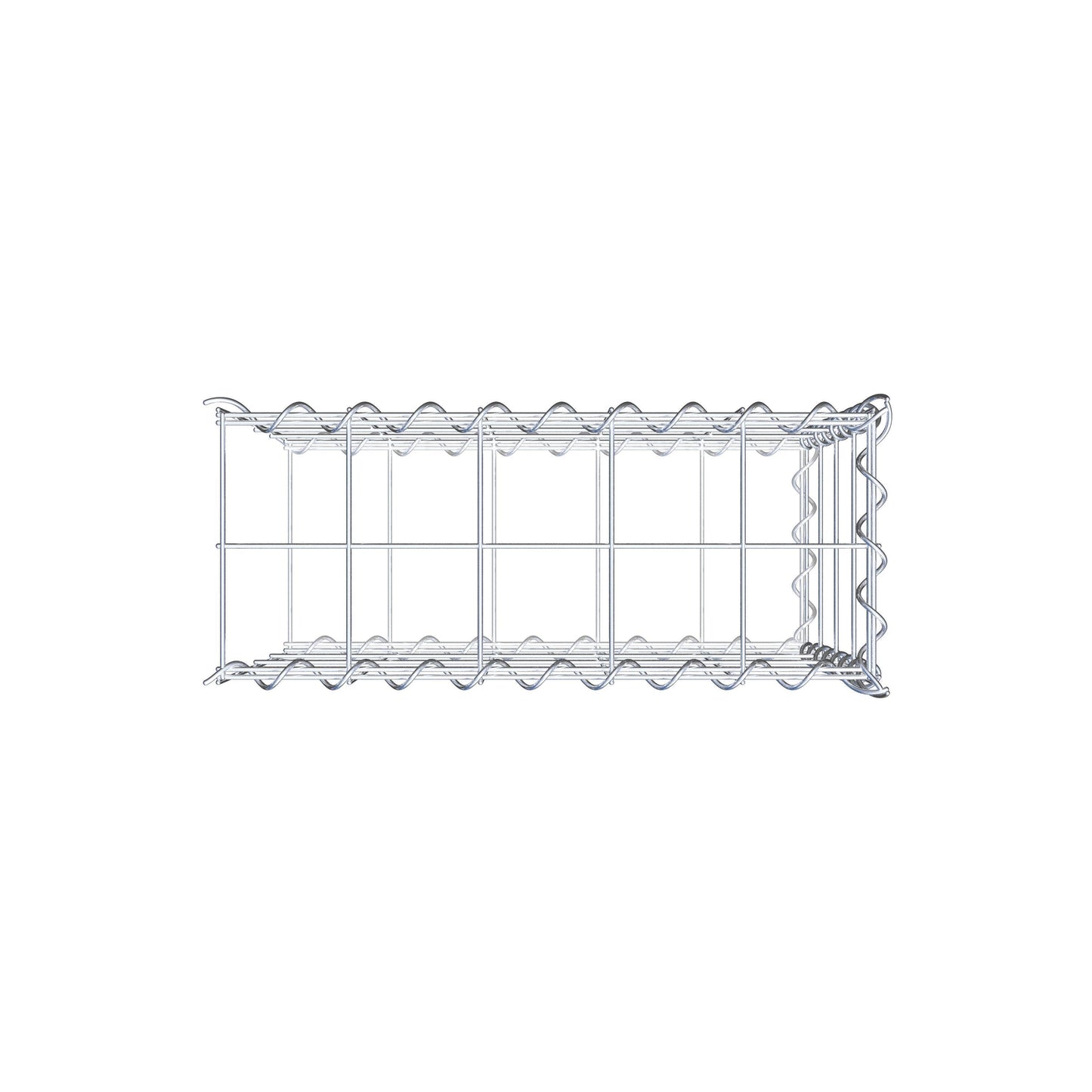 Grown-on gabion type 2 50 cm x 40 cm x 20 cm (L x H x D), mesh size 10 cm x 10 cm, spiral