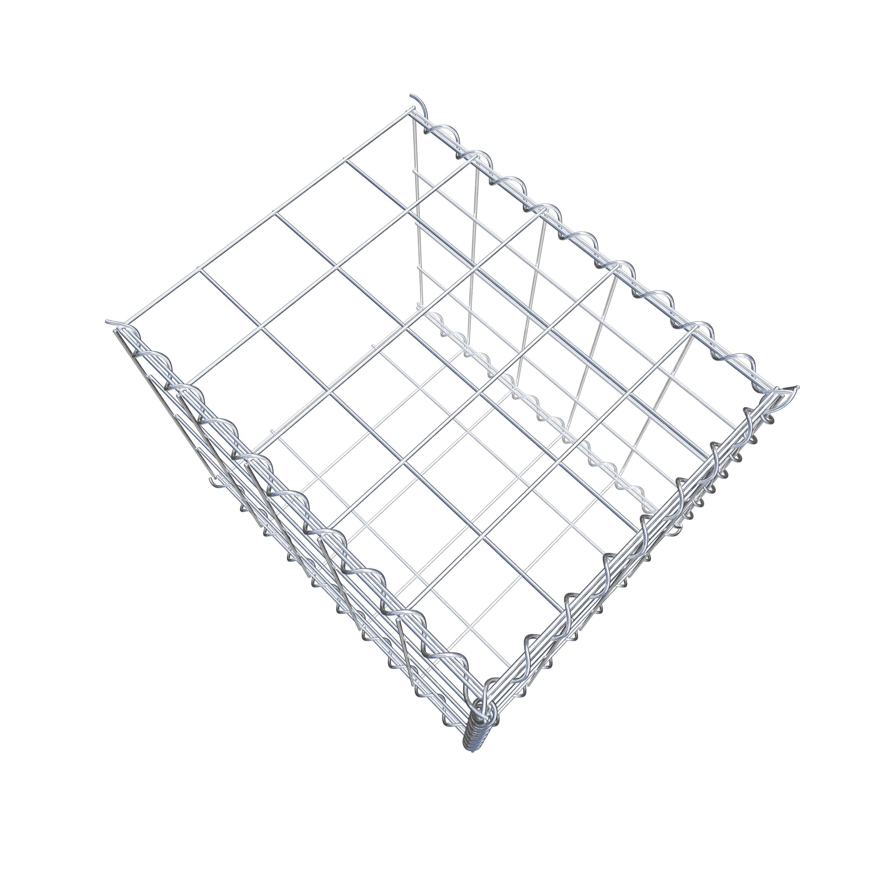 Opvokset gabion type 2 50 cm x 40 cm x 40 cm (L x H x D), maskestørrelse 10 cm x 10 cm, spiral