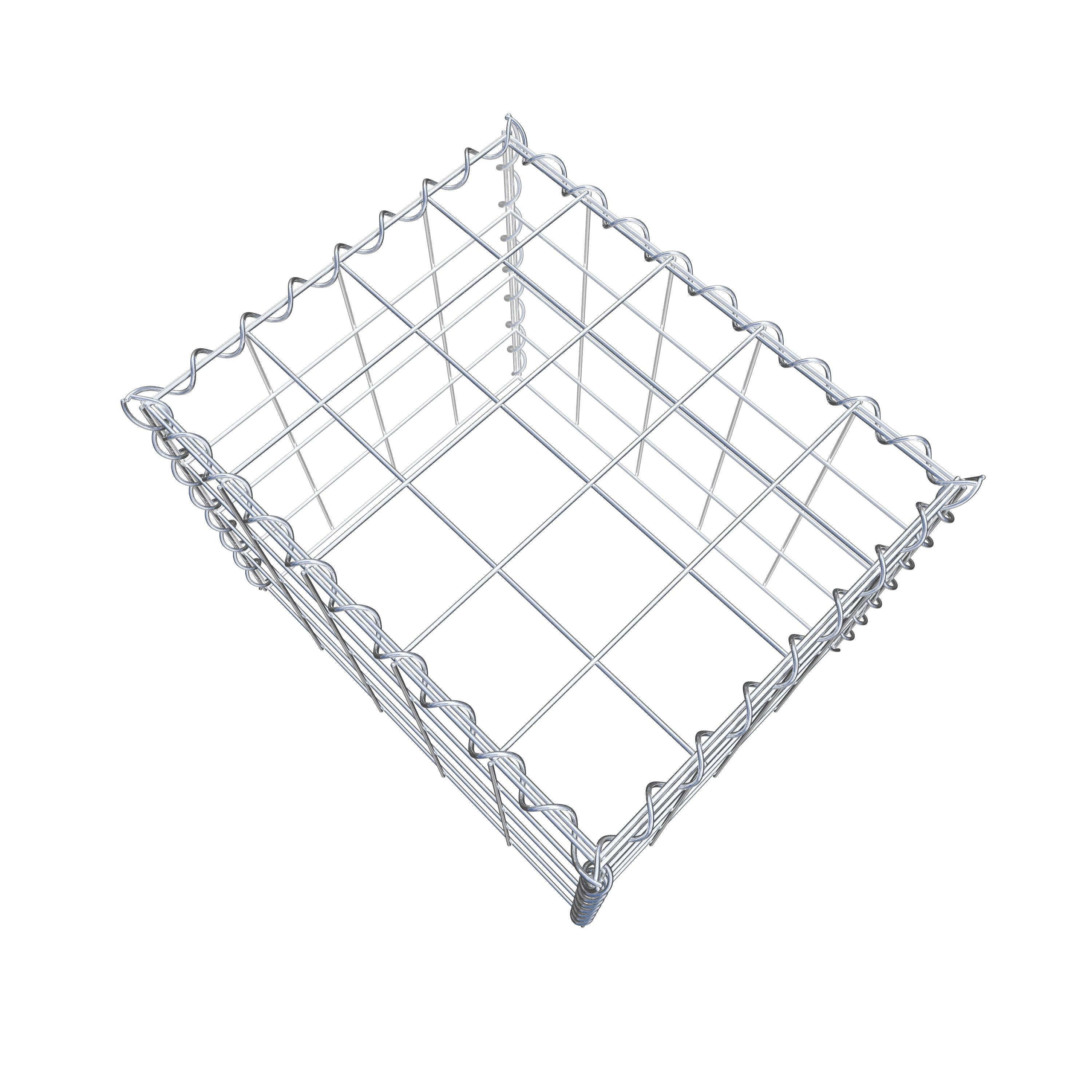 Grown-on gabion type 3 50 cm x 40 cm x 40 cm (L x H x D), mesh size 10 cm x 10 cm, spiral