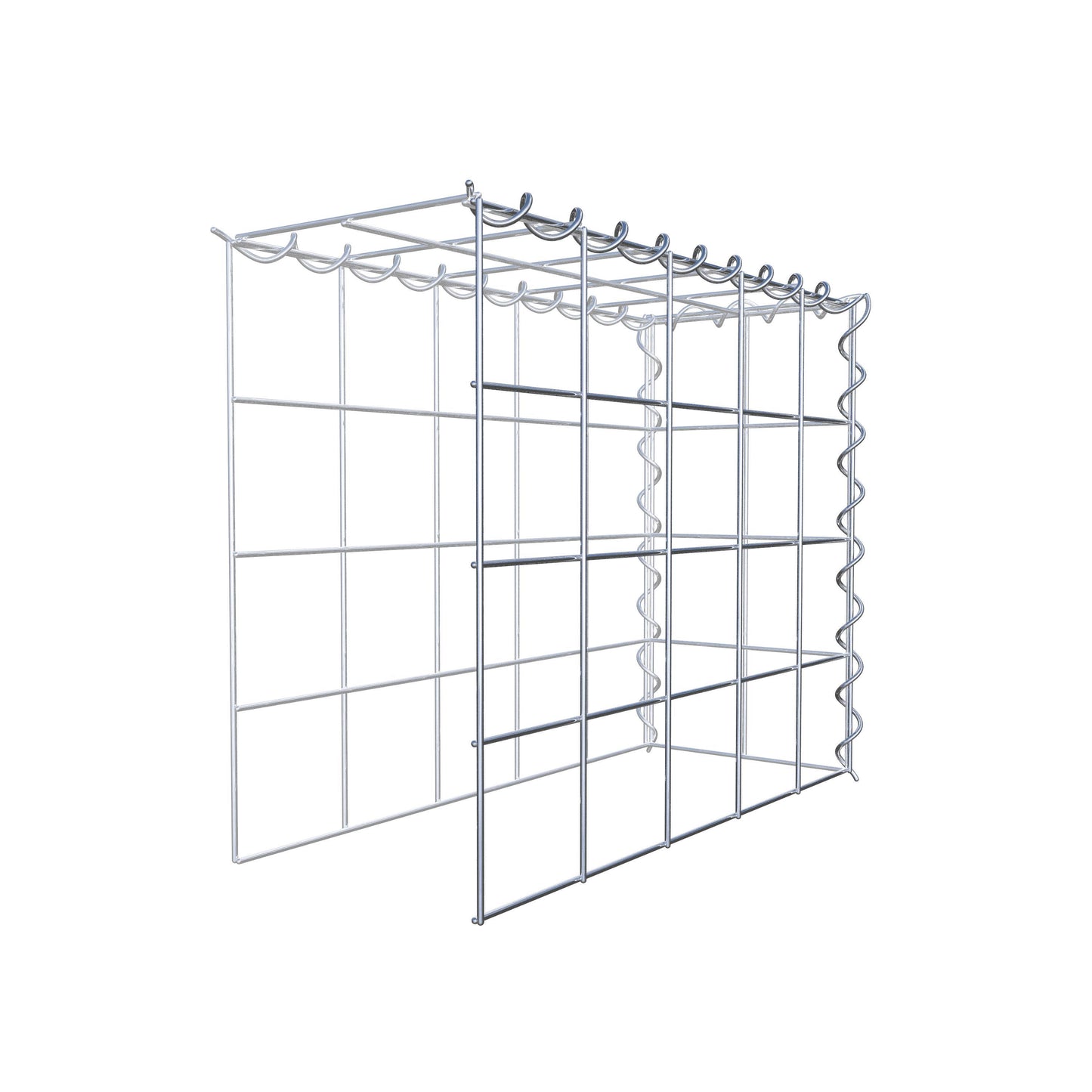 Add-on schanskorf type 4 50 cm x 40 cm x 20 cm (L x H x D), maaswijdte 10 cm x 10 cm, spiraalvormig