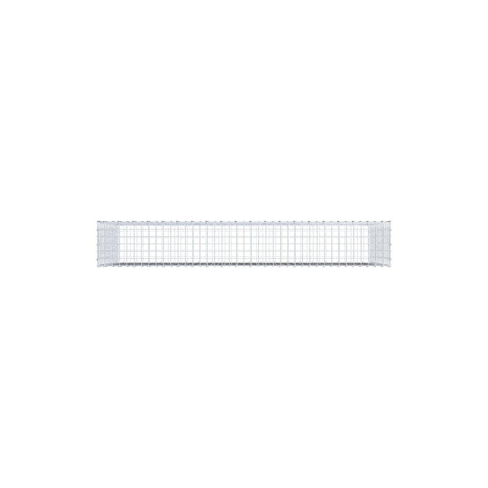 Gabione 200 cm x 100 cm x 30 cm (L x H x T), Maschenweite 5 x 5 cm, Spiralring