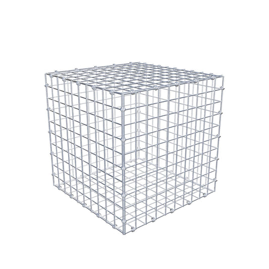 Gabion 50 cm x 50 cm x 50 cm (L x H x D), maskstorlek 5 x 5 cm, spiralring