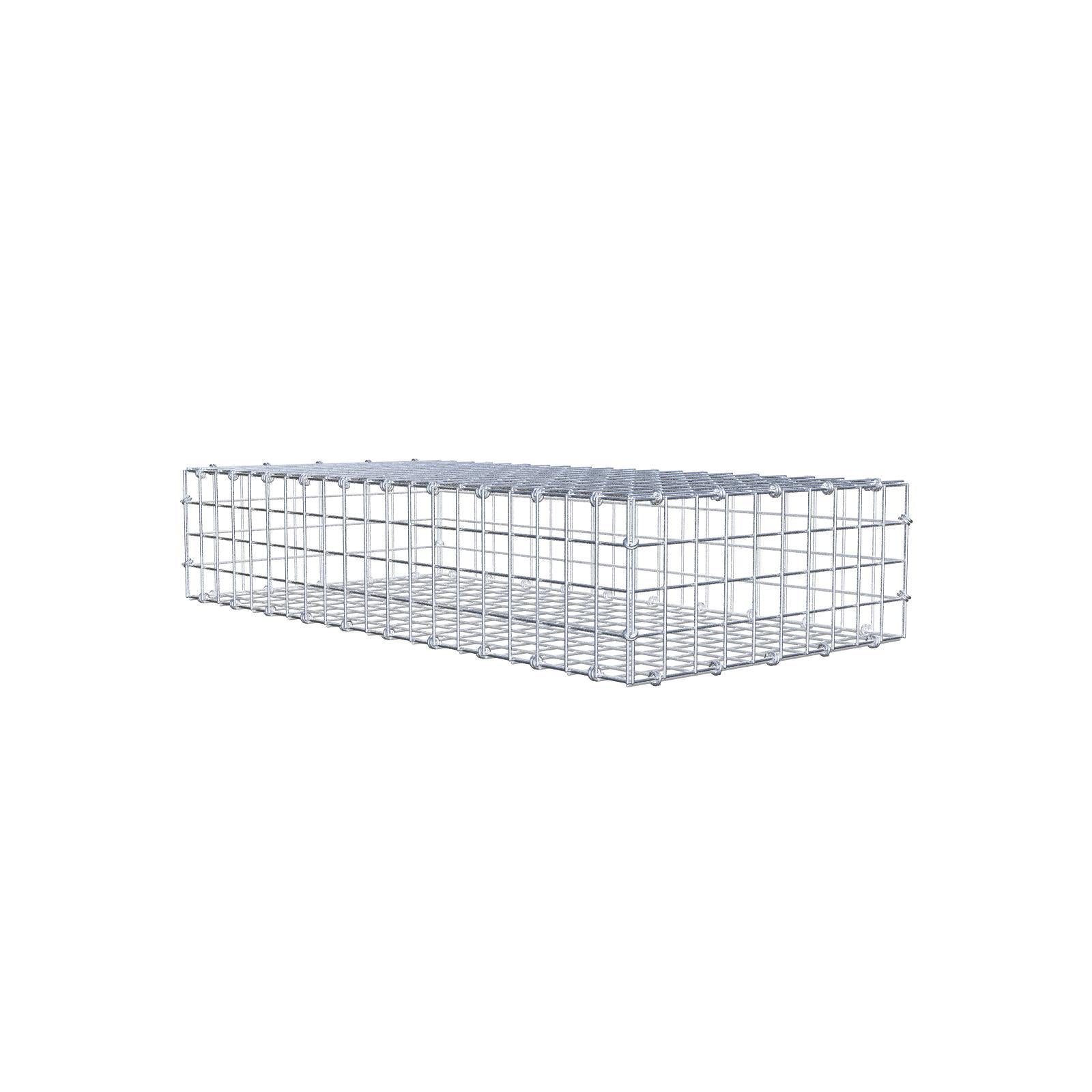 Gabione 100 cm x 20 cm x 50 cm (L x H x T), Maschenweite 5 x 5 cm, Spiralring