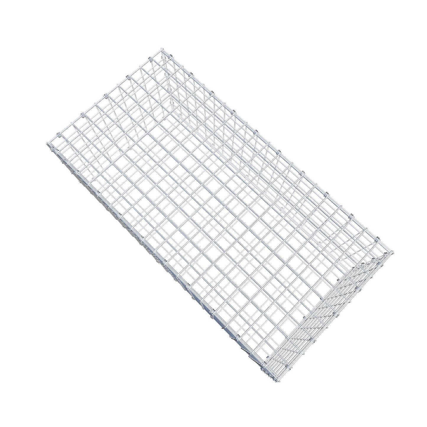 Gabione 100 cm x 40 cm x 50 cm (L x H x T), Maschenweite 5 x 5 cm, Spiralring