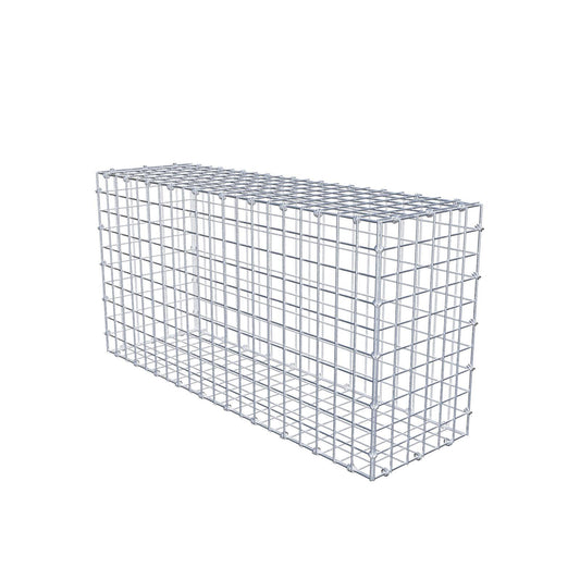 Gabion 100 cm x 50 cm x 30 cm (L x H x D), maskestørrelse 5 x 5 cm, spiralring