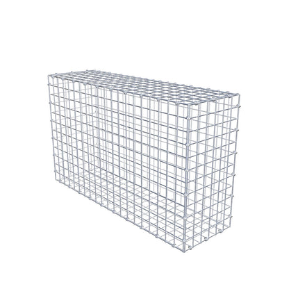 Gabion 100 cm x 60 cm x 30 cm (L x H x D), maskstorlek 5 x 5 cm, spiralring