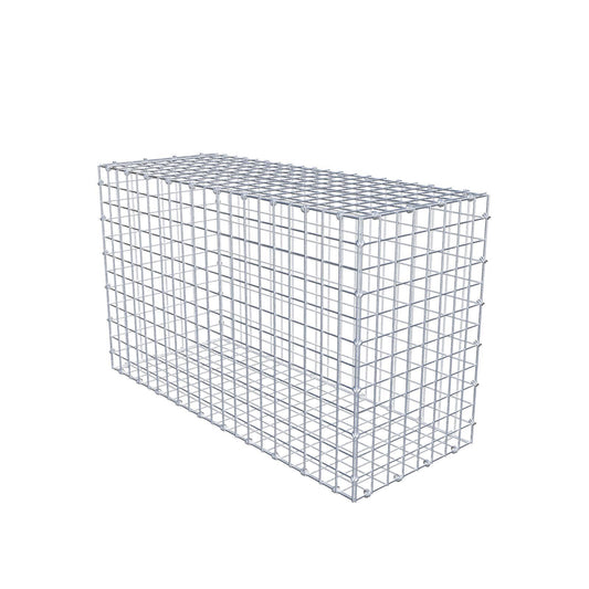 Gabion 100 cm x 60 cm x 40 cm (L x H x D), maskestørrelse 5 x 5 cm, spiralring