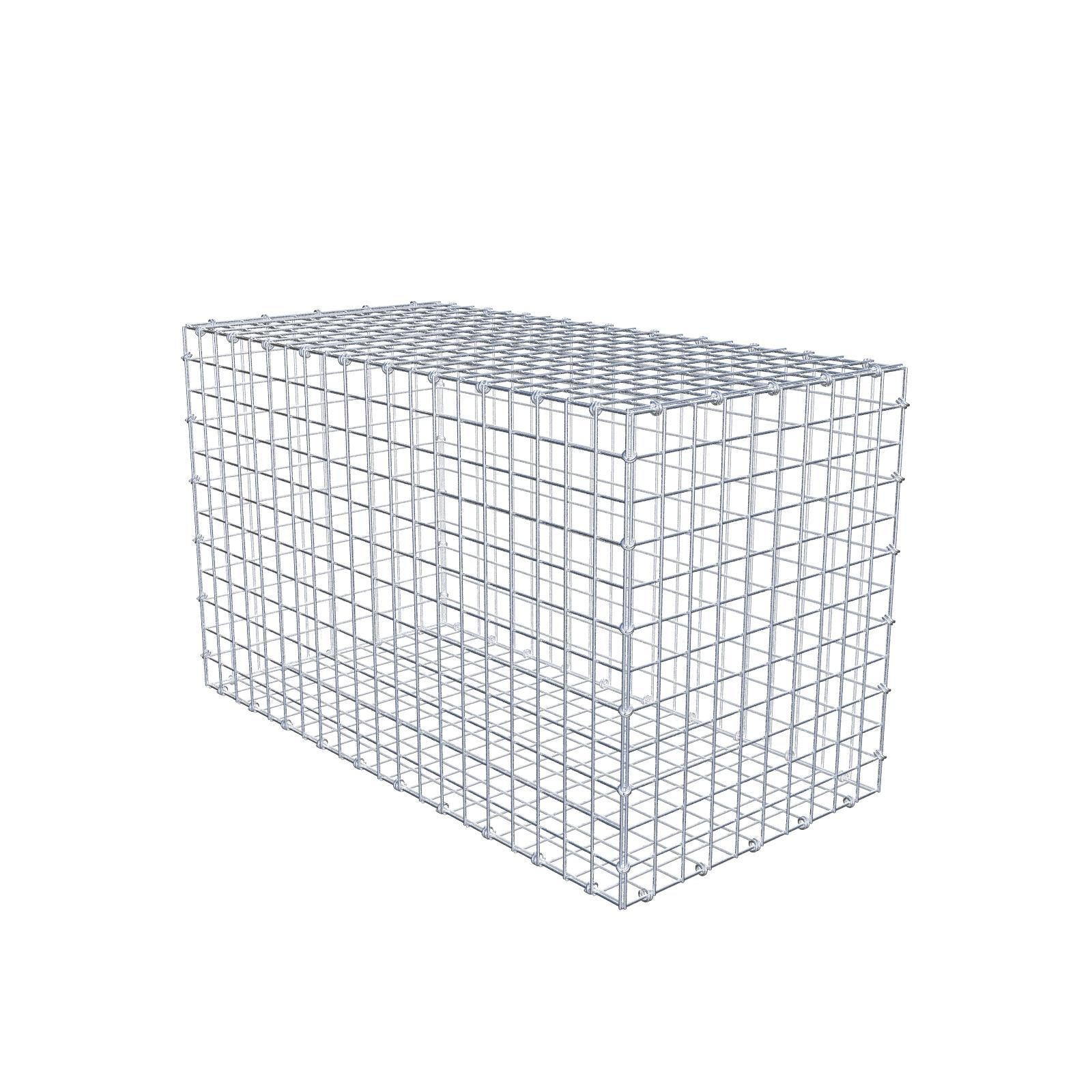 Gabion 100 cm x 60 cm x 50 cm (L x H x D), maskestørrelse 5 x 5 cm, spiralring