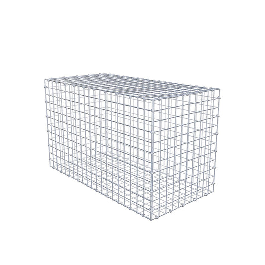 Gabion 100 cm x 60 cm x 50 cm (L x H x D), maskestørrelse 5 x 5 cm, spiralring