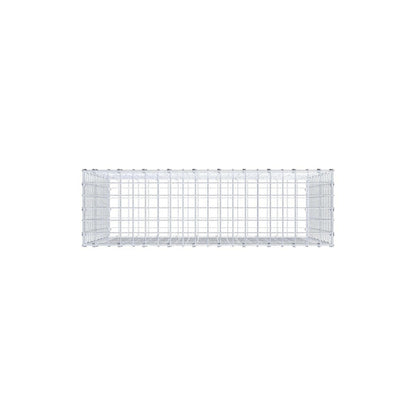 Gabion 100 cm x 80 cm x 30 cm (L x H x D), maskestørrelse 5 x 5 cm, spiralring