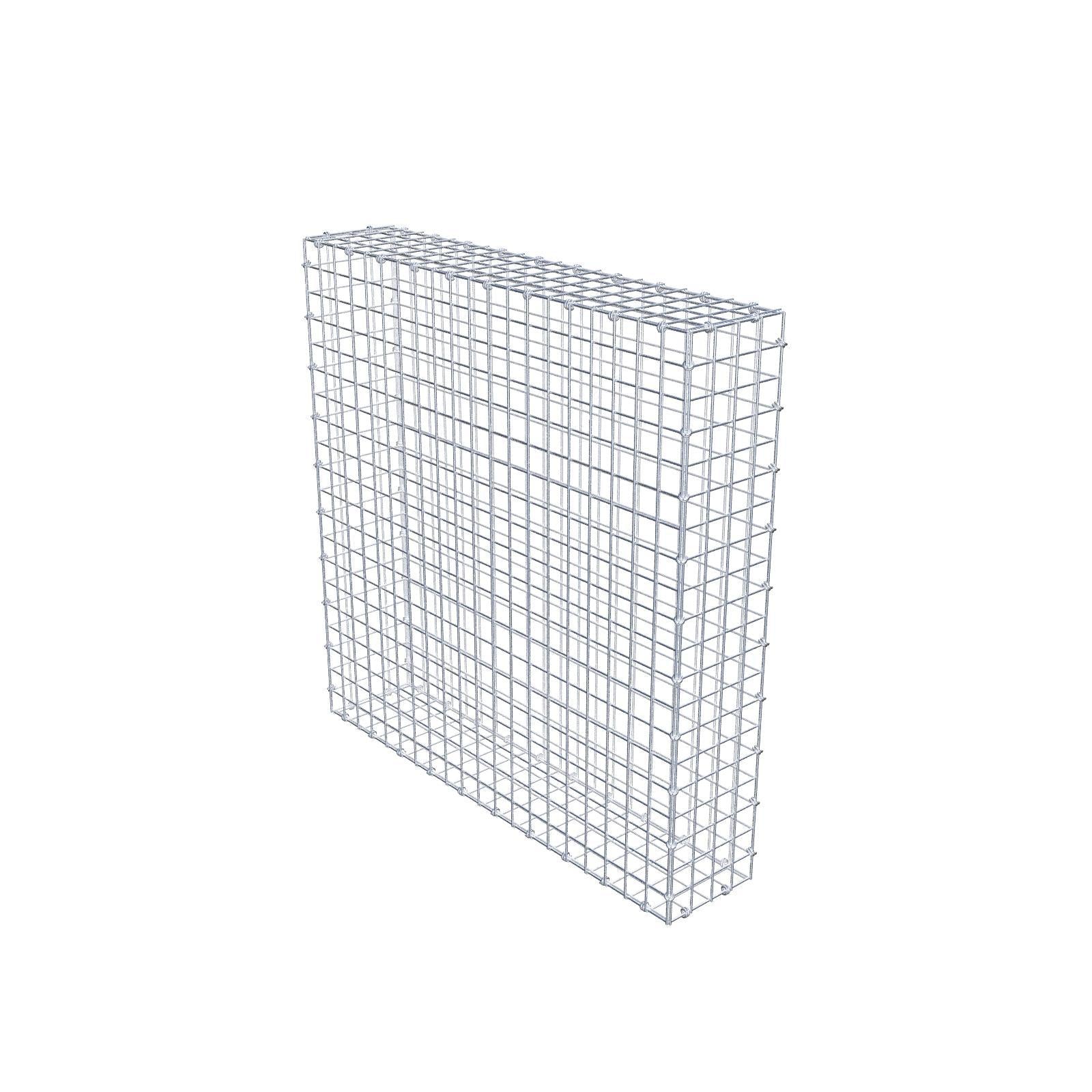 Gabione 100 cm x 100 cm x 20 cm (L x H x T), Maschenweite 5 x 5 cm, Spiralring