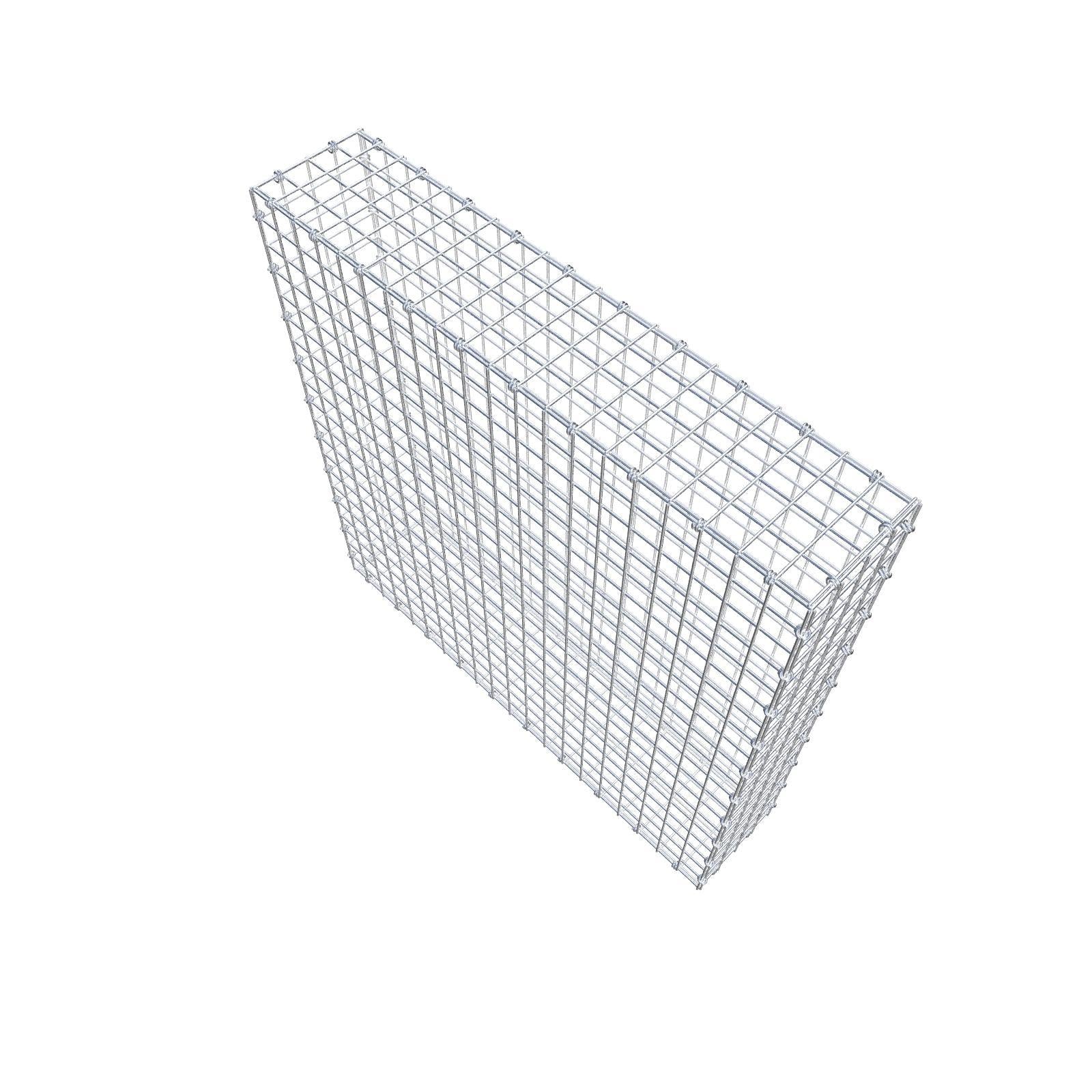 Gabione 100 cm x 100 cm x 20 cm (L x H x T), Maschenweite 5 x 5 cm, Spiralring