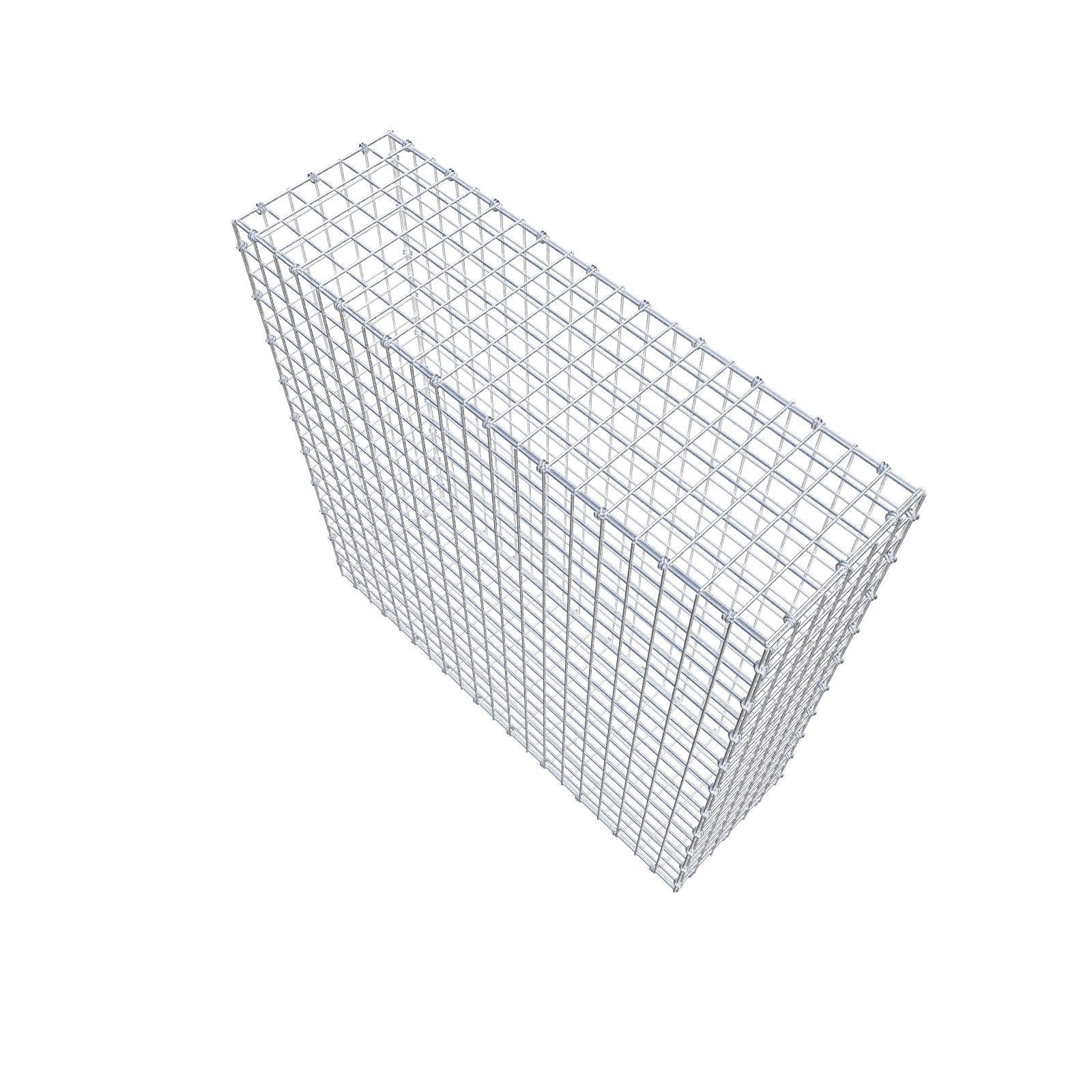 Gabione 100 cm x 100 cm x 30 cm (L x H x T), Maschenweite 5 x 5 cm, Spiralring