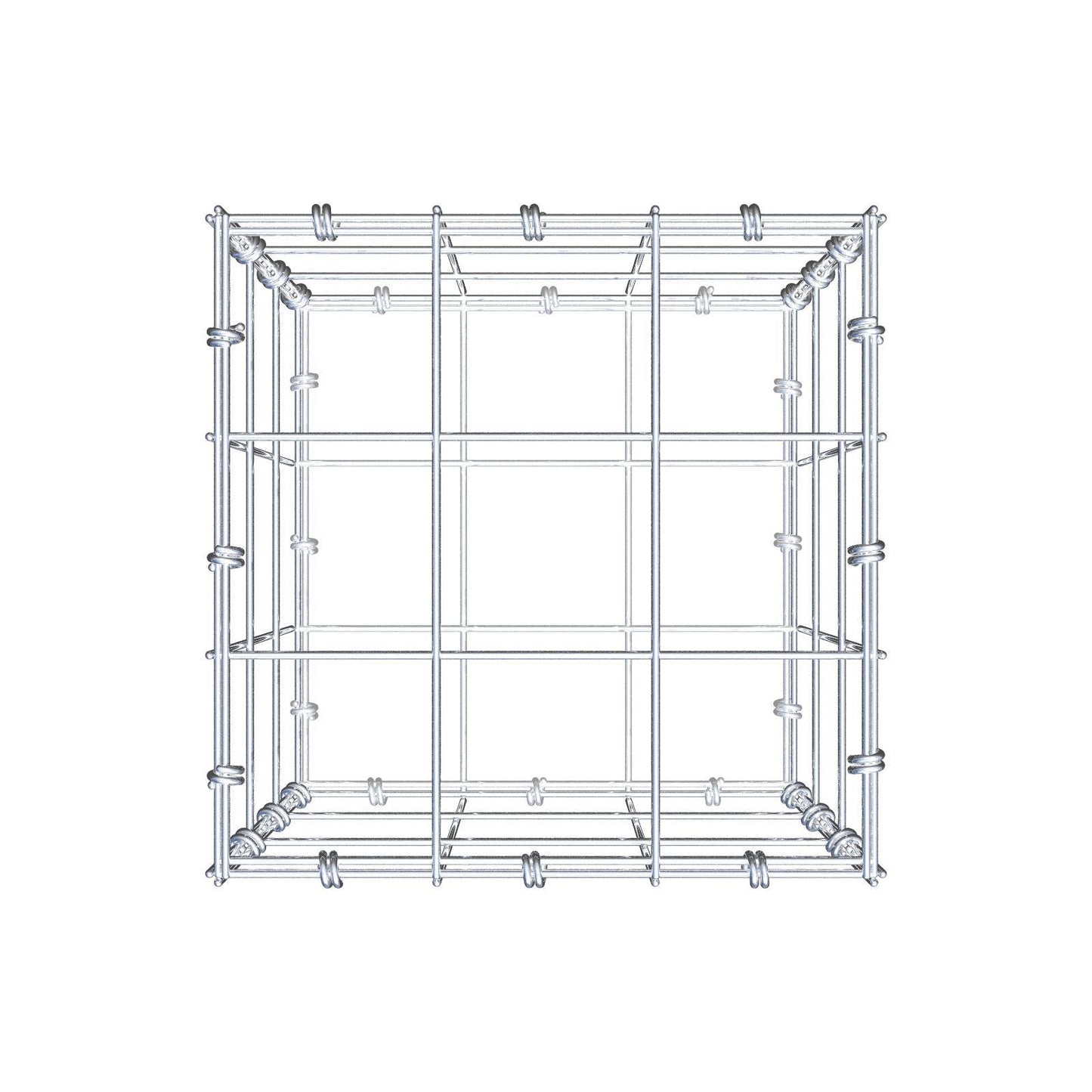 Gabbione 30 cm x 30 cm x 30 cm (L x H x P), maglia 10 x 10 cm, anello a spirale