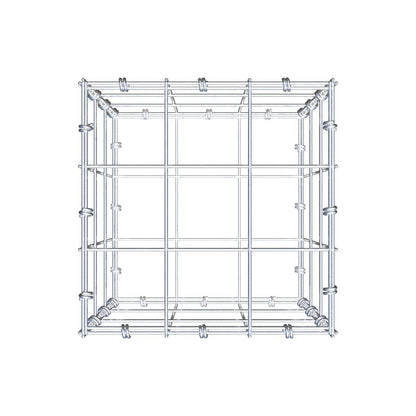 Gabbione 30 cm x 30 cm x 30 cm (L x H x P), maglia 10 x 10 cm, anello a spirale