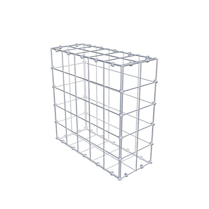 Gabion 50 cm x 50 cm x 20 cm (L x H x D), maskstorlek 10 x 10 cm, spiralring