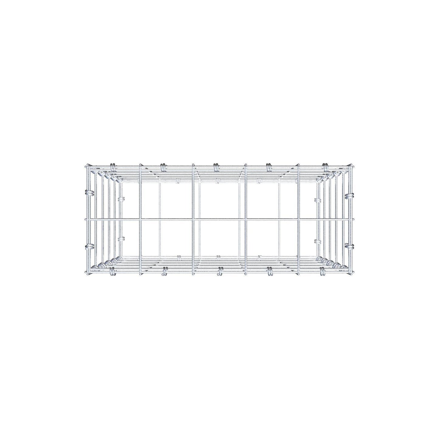 Gabion 50 cm x 50 cm x 20 cm (L x H x D), maskstorlek 10 x 10 cm, spiralring