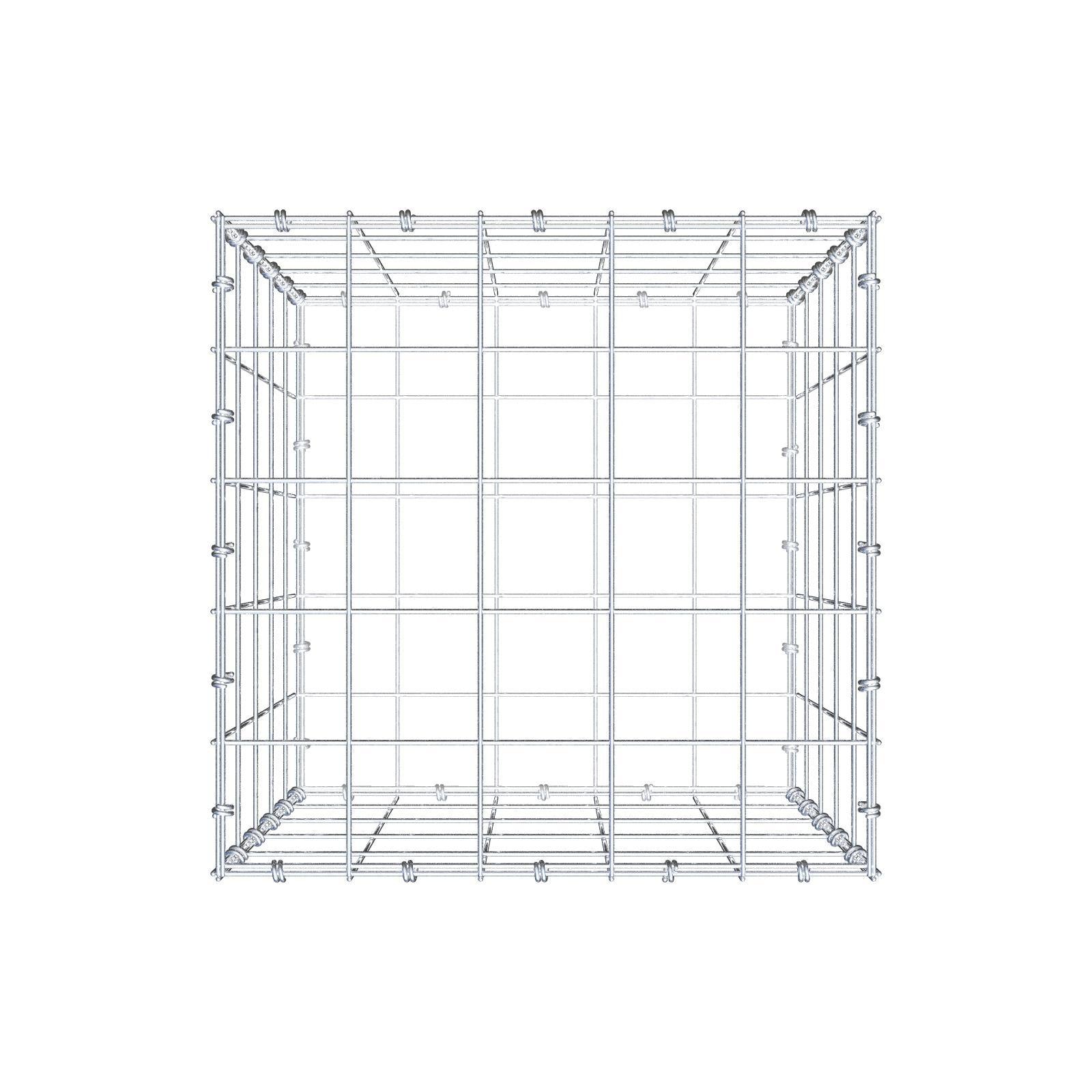 Gabion 50 cm x 50 cm x 50 cm (L x H x P), mailles 10 x 10 cm, anneau en spirale