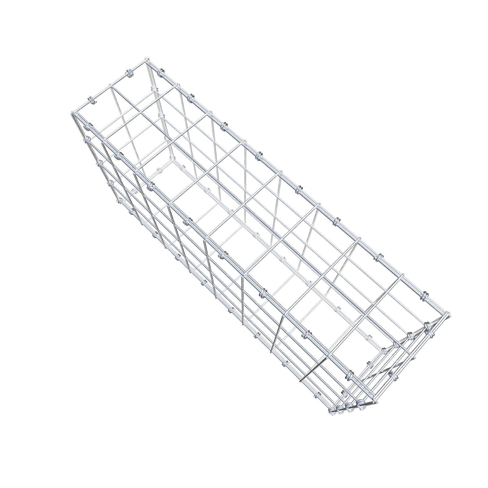 Gabione 80 cm x 40 cm x 20 cm (L x H x T), Maschenweite 10 x 10 cm, Spiralring
